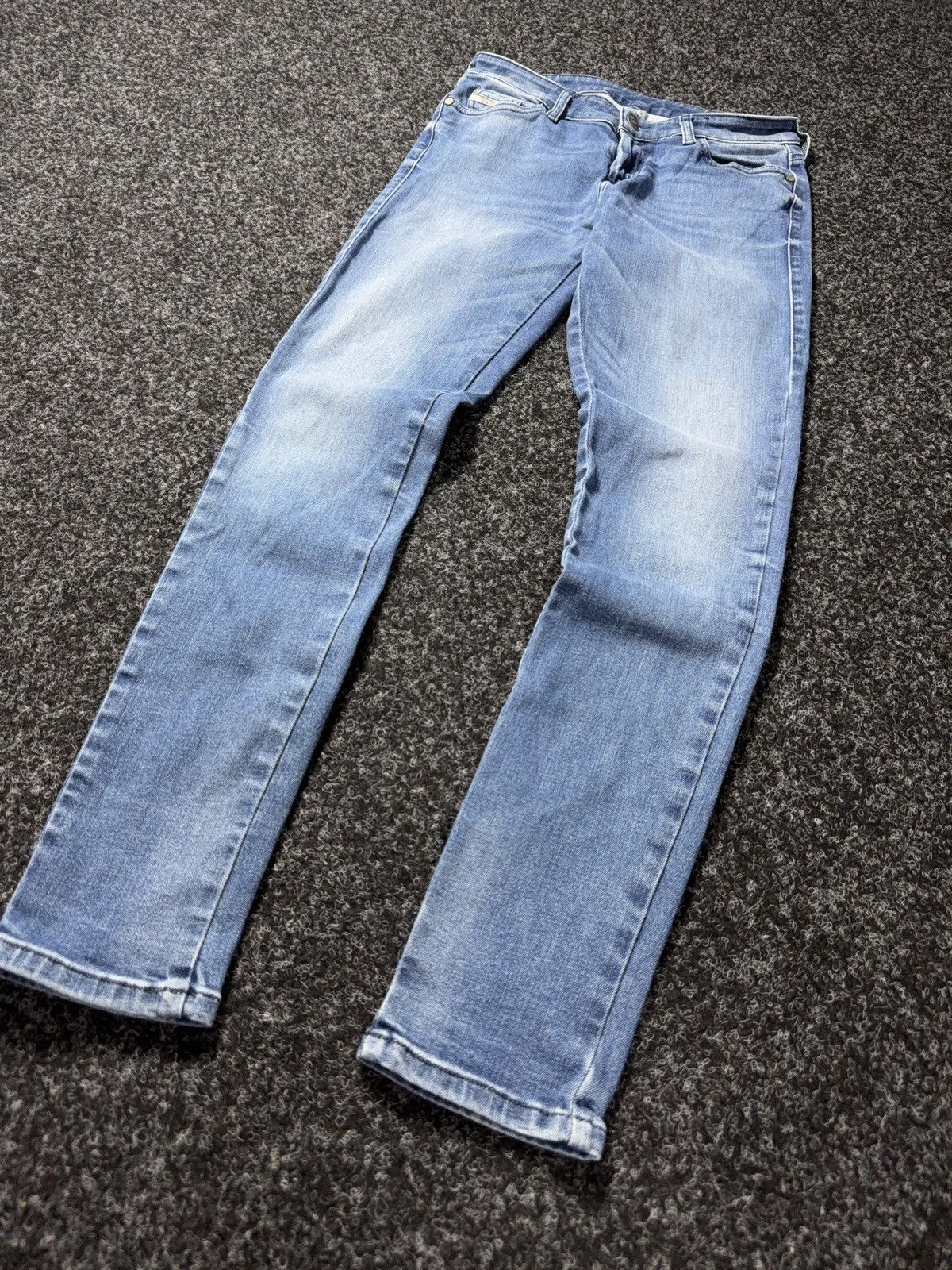 Diesel 00s Diesel Luxury Slandy Super Skinny Y2K Light Wash Jeans Size 28" / US 6 / IT 42 - 3 Thumbnail