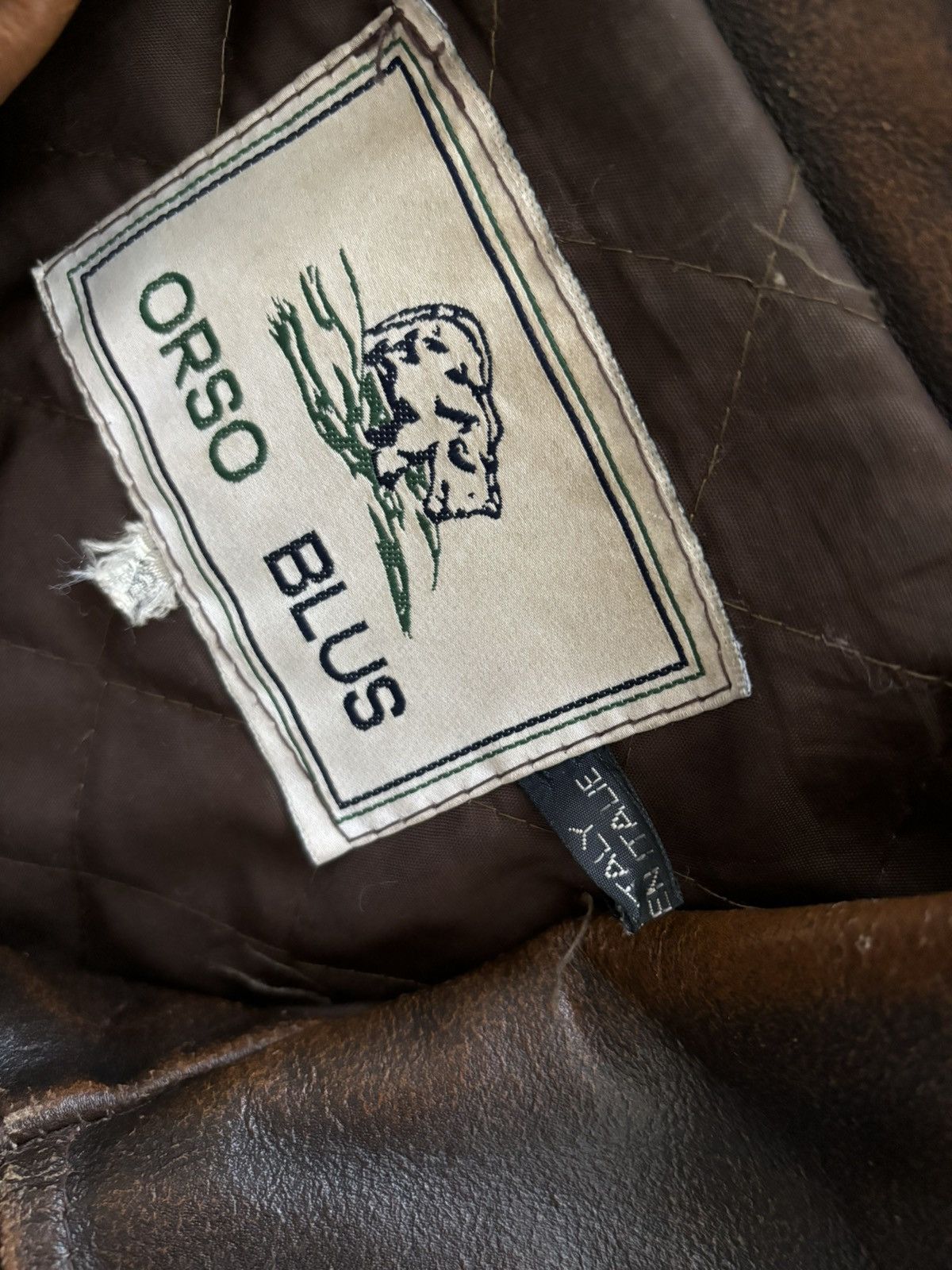Vintage Vintage ORSO BLUS Aviator Leather Jacket size CL Size US XL / EU 56 / 4 - 5 Thumbnail