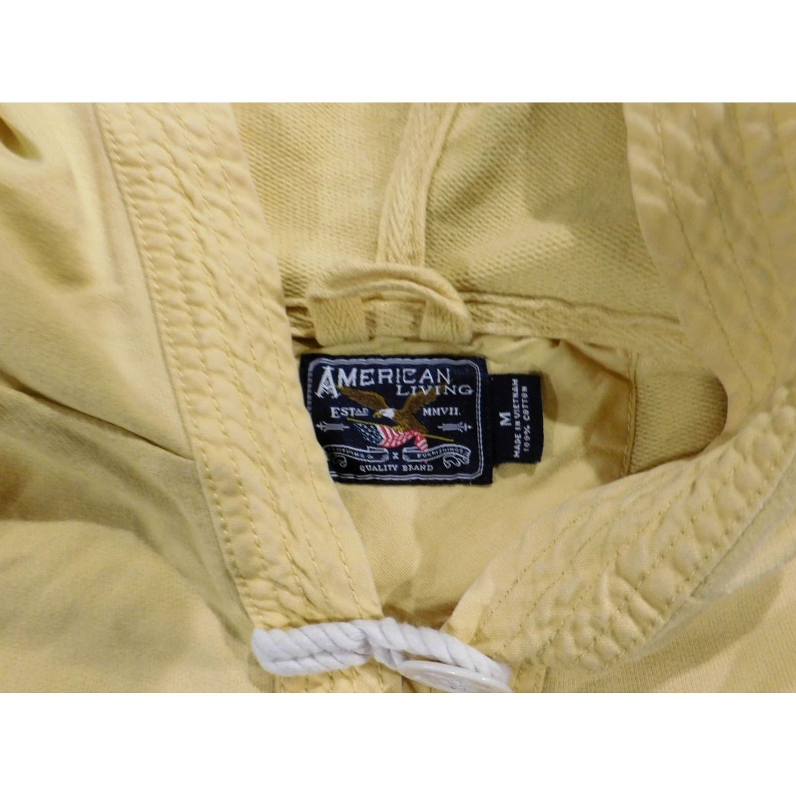 Vintage VINTAGE? No — American Living Sweater Regular Medium Womens Yellow Pullover Mock Neck Knit Cotton Long Sleeve Button Size M / US 6-8 / IT 42-44 - 7 Thumbnail
