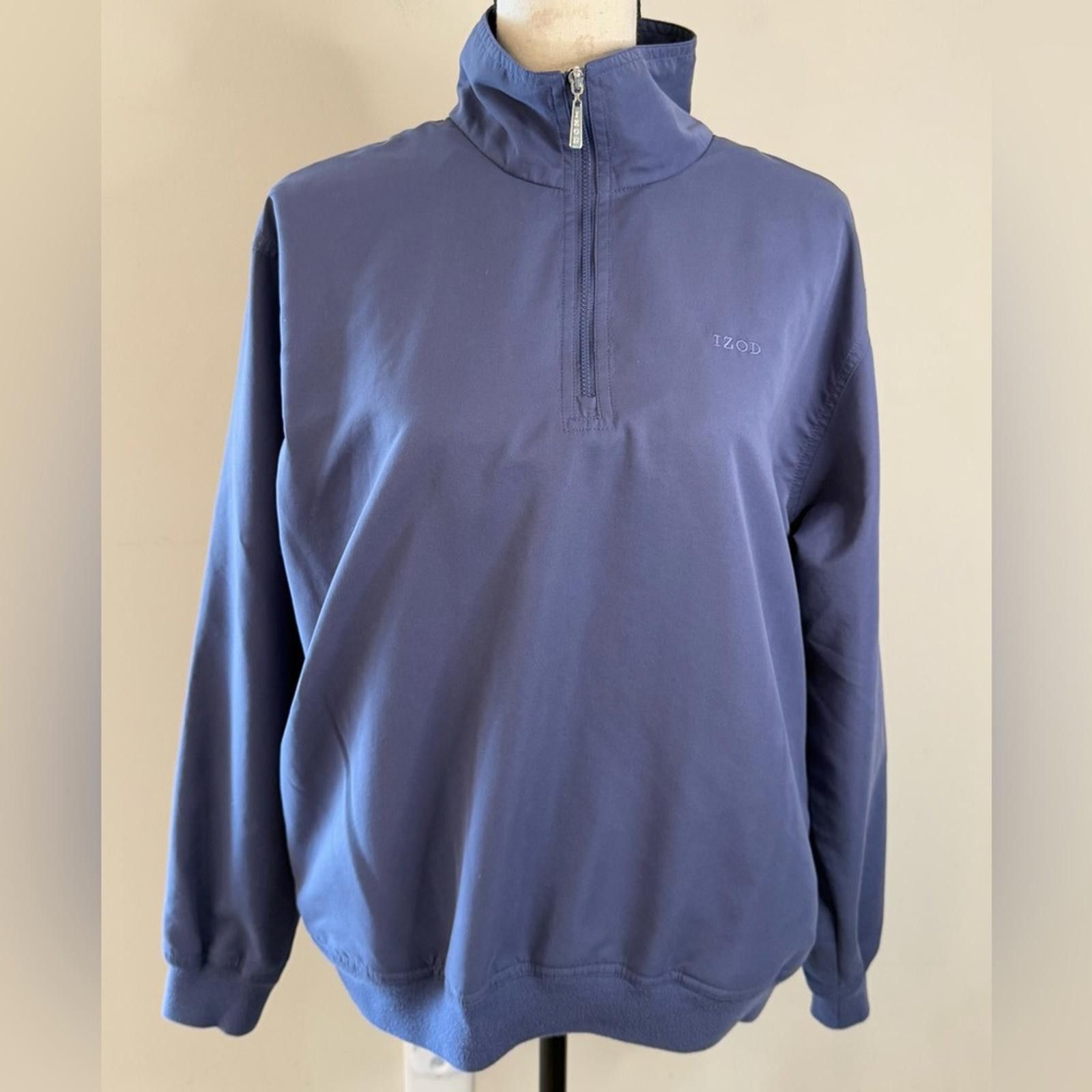 Izod Izod blue pull over 1/4 zip jacket SZ M Size M / US 6-8 / IT 42-44 - 1 Thumbnail