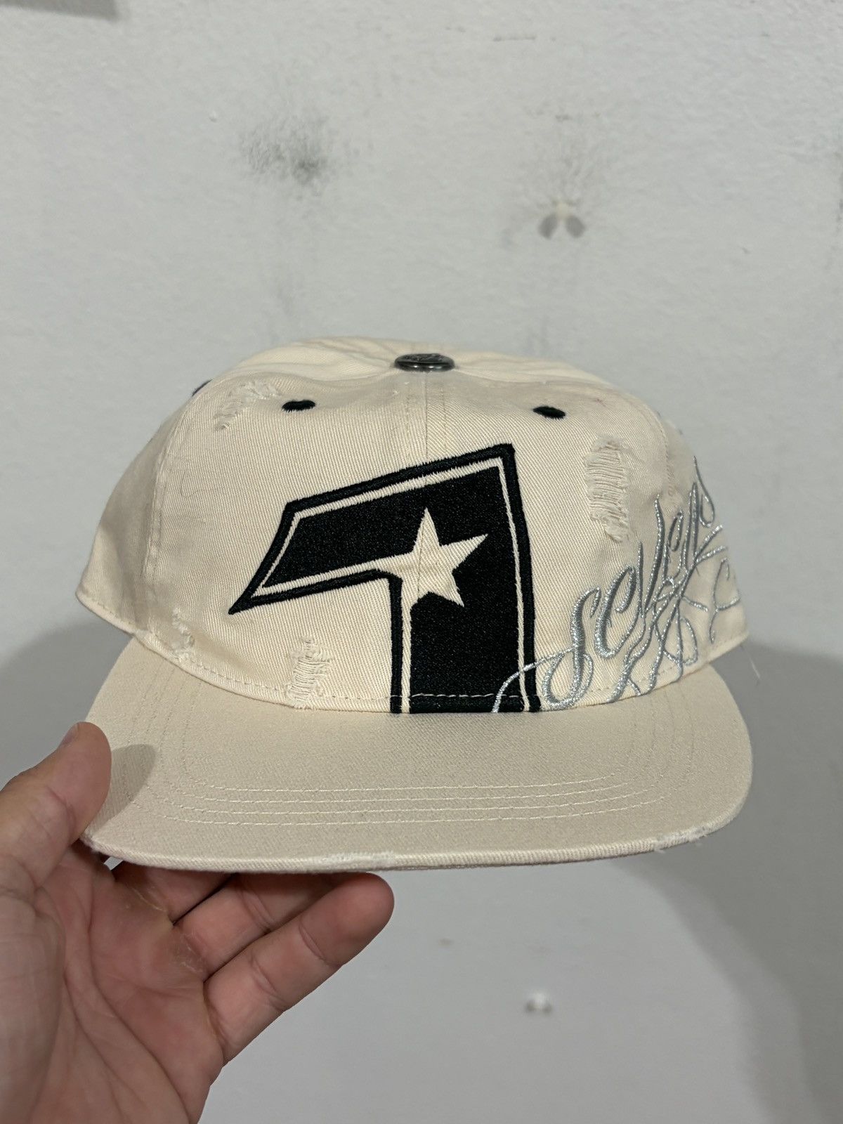 TRIPLE SEVENS Triple Sevens White Cap Size ONE SIZE - 1 Thumbnail