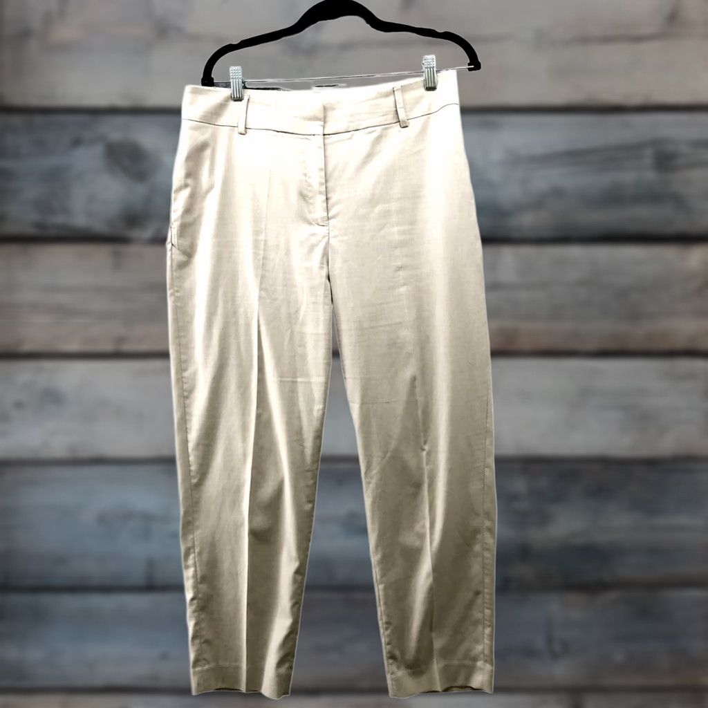 H&M H&M Cropped Dress Pants Womens Size 12 Beige High Rise Ankle Tapered Lightweight Dress Pants Women 12 Beige High Rise Tapered Lightweight Size 34" / US 12 / IT 48 - 1 Thumbnail