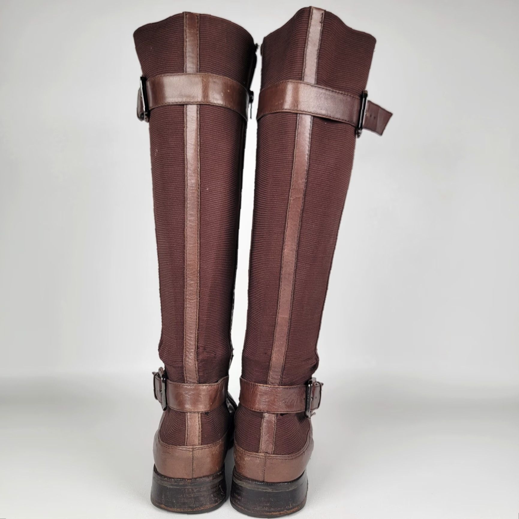 Vintage Aerosoles Boots Knee-High With Pride Faux Leather Brown 9.5 M Women Casual Zip Round Toe Shoes Size US 10 / IT 40 - 7 Thumbnail