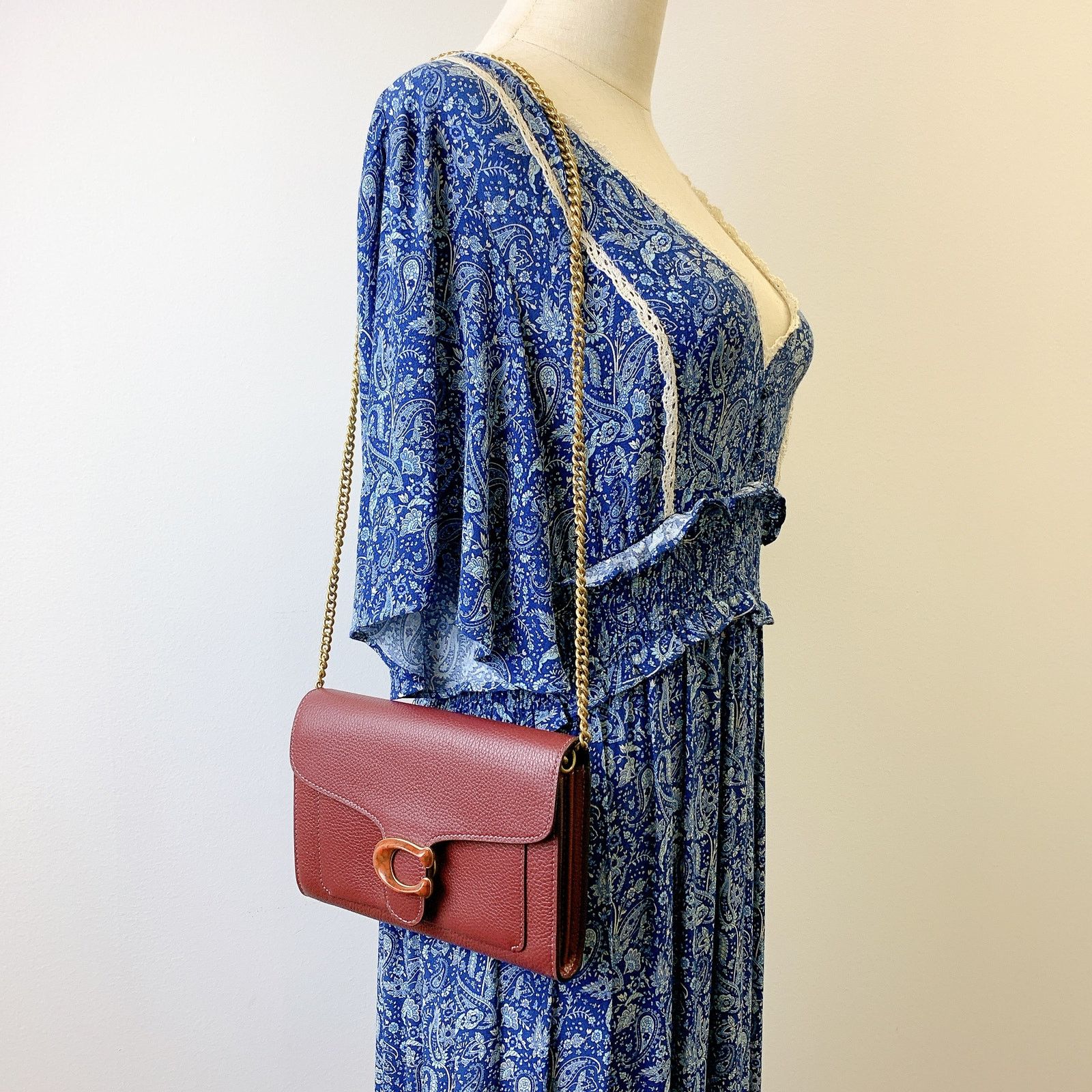Coach Coach 4792 Tabby Chain Clutch In B4/WINE Size ONE SIZE - 2 Thumbnail
