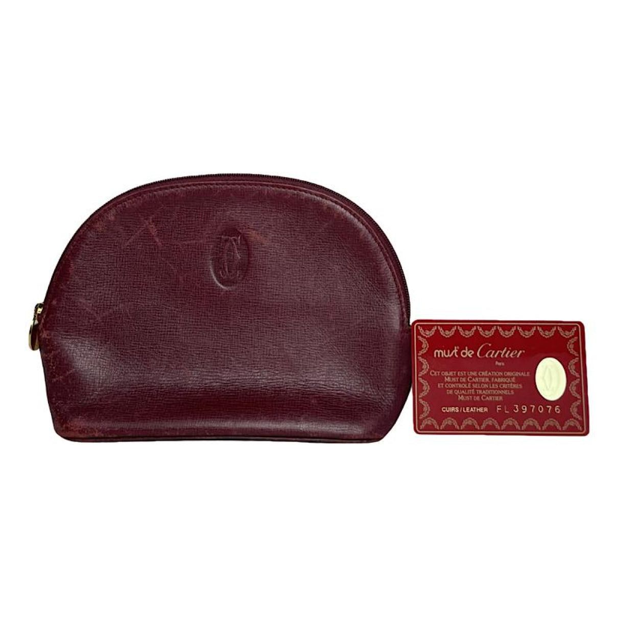 Cartier Marcello Burgundy Leather Clutch Bag Size ONE SIZE - 1 Thumbnail