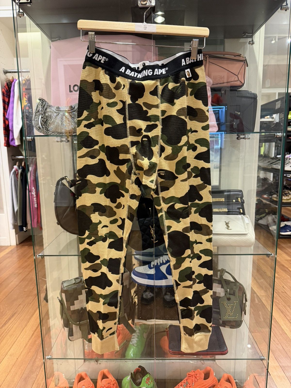 Off-White Bape 1st Beige Camo Thermal Long John Bottoms Size 28 - 1 Thumbnail