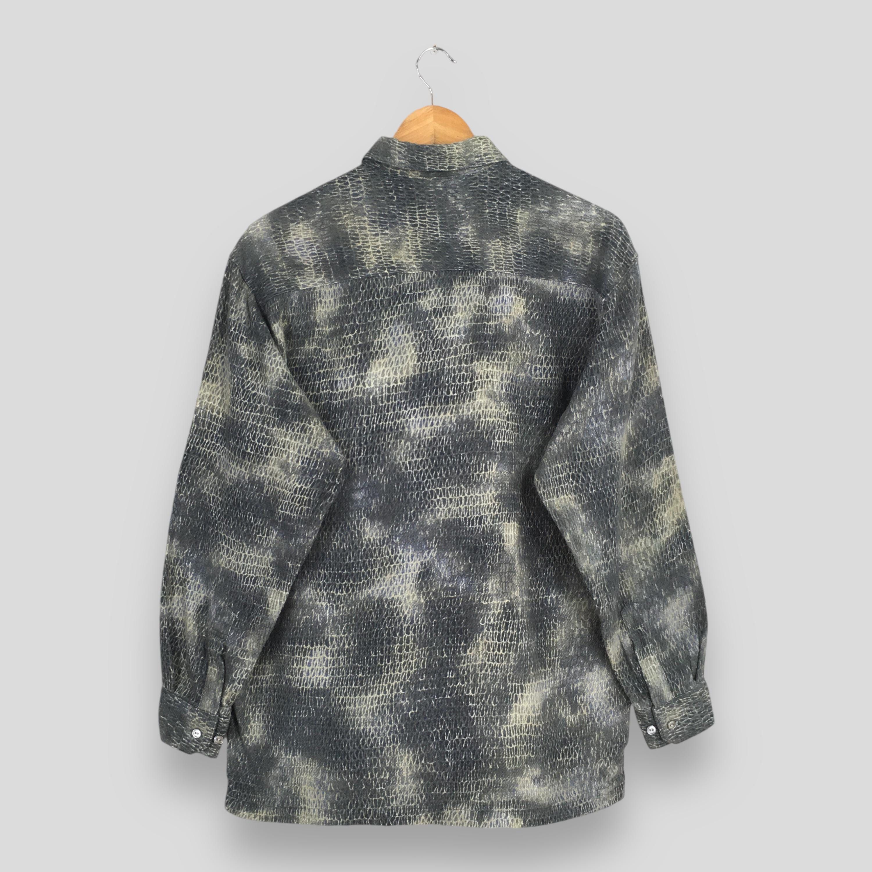 14th Addiction × Le Grande Bleu (L.G.B.) Vintage Gieves Hawkes Snake Skin Pattern Shirt Medium Size US M / EU 48-50 / 2 - 7 Thumbnail