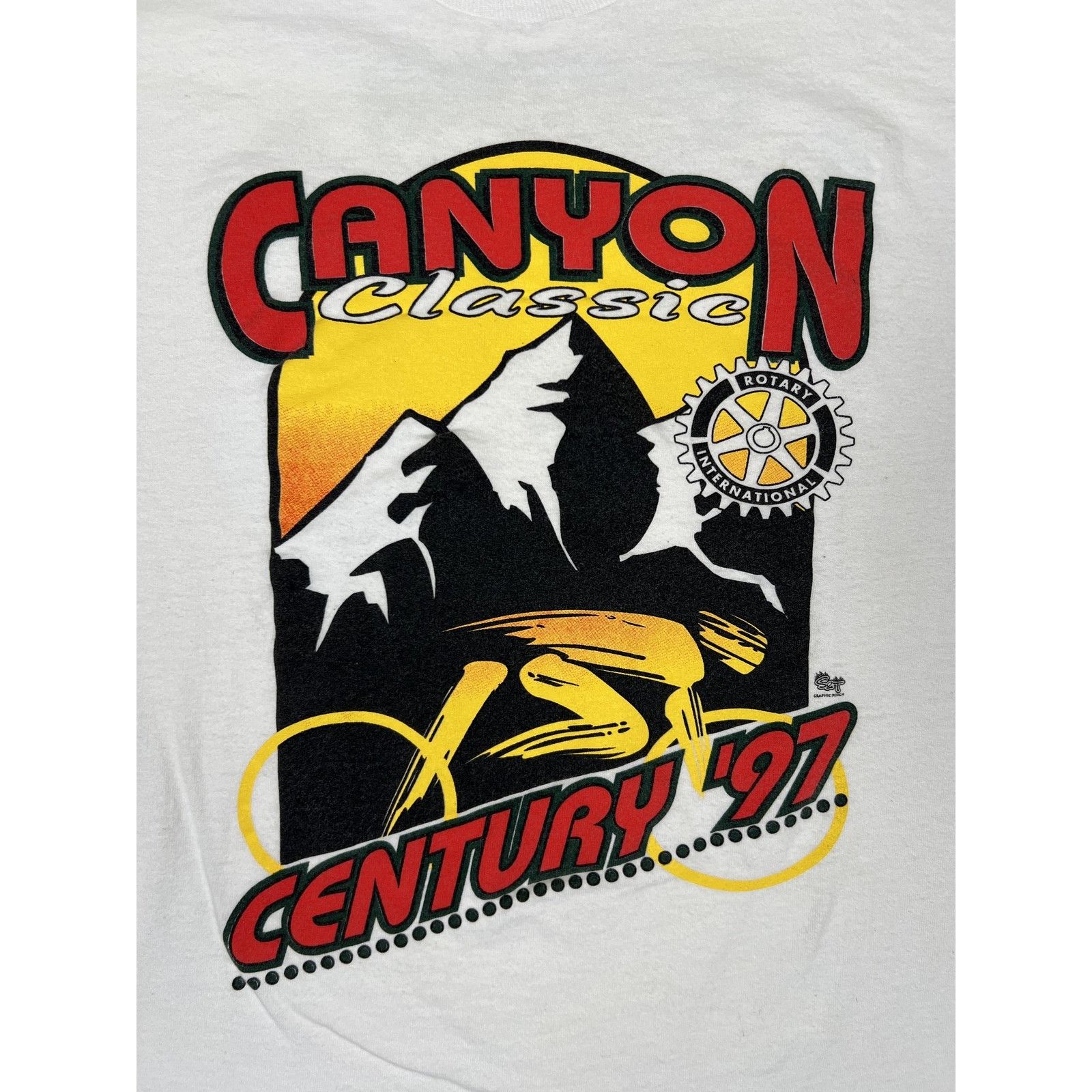 Fruit Of The Loom Vintage Canyon Classic Century 97 T-Shirt Mens Large White B Size US L / EU 52-54 / 3 - 2 Thumbnail