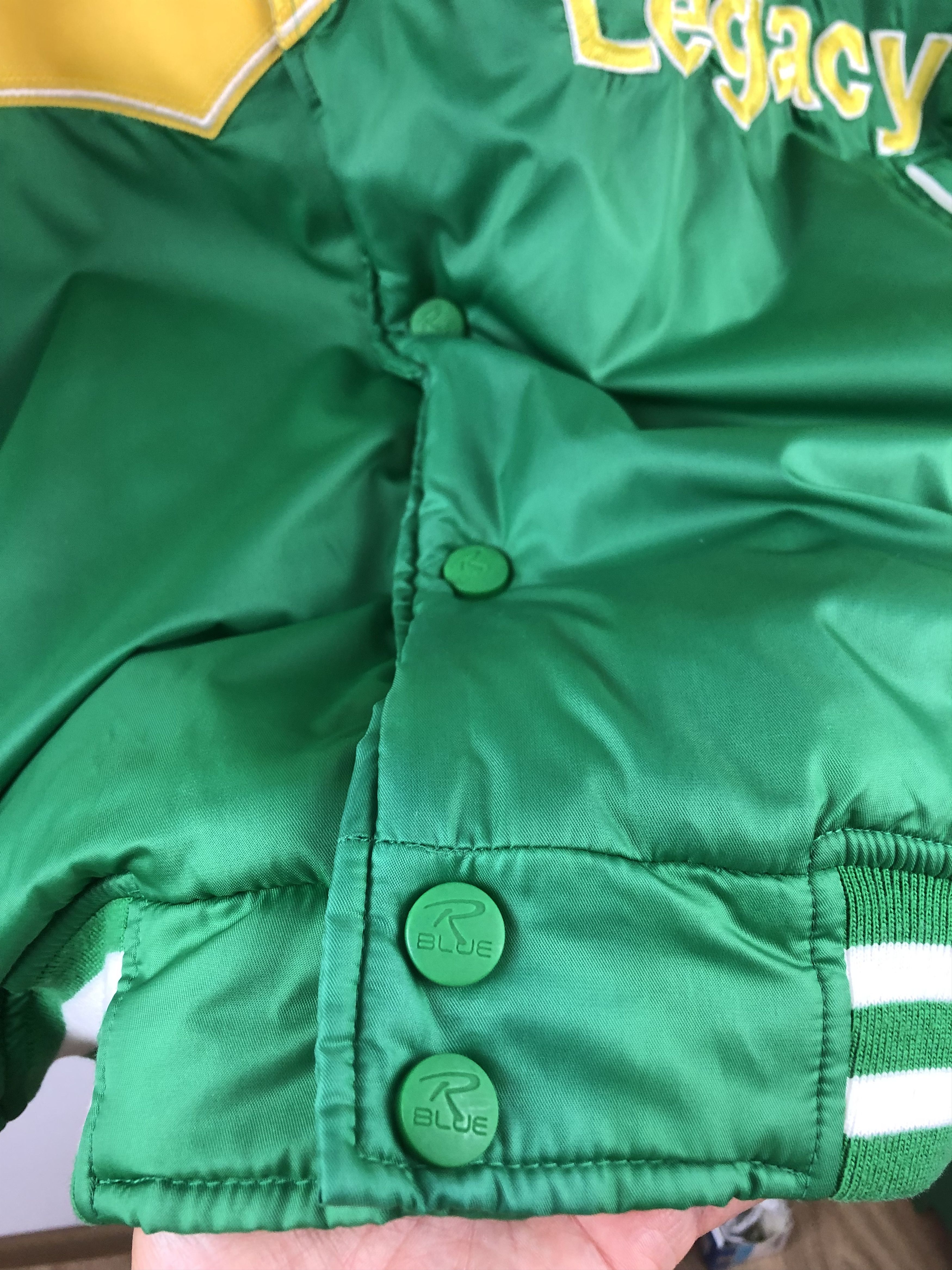 Vintage Ruckers Legacy by Raw Blue Satin Button Front Jacket Bomber Size US XXL / EU 58 / 5 - 12 Thumbnail