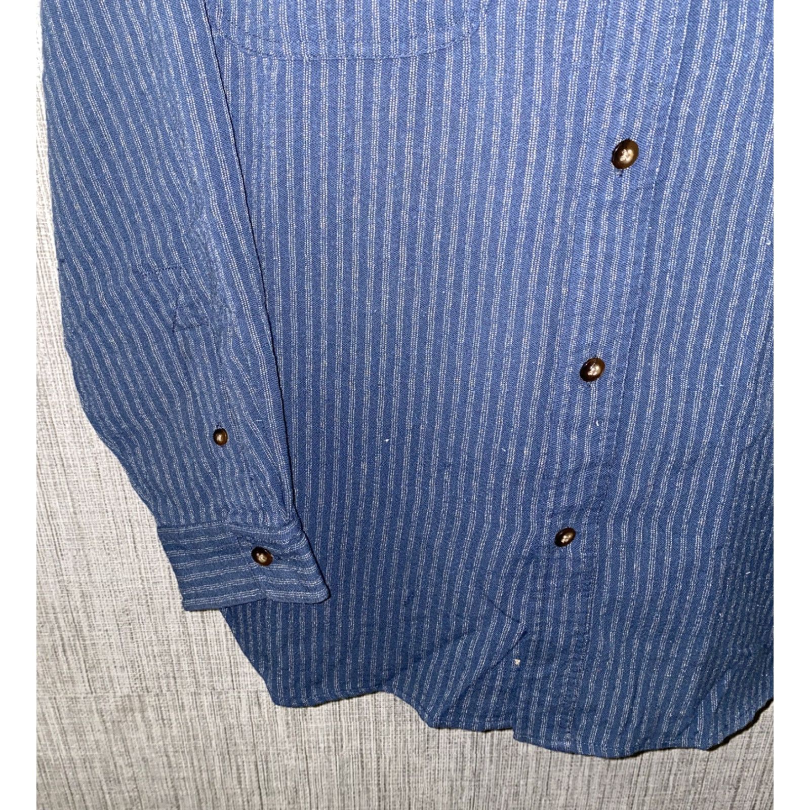 The North Face The North Face Shirt Mens Blue Striped Long Sleeve Button Front Size M Size US M / EU 48-50 / 2 - 4 Thumbnail