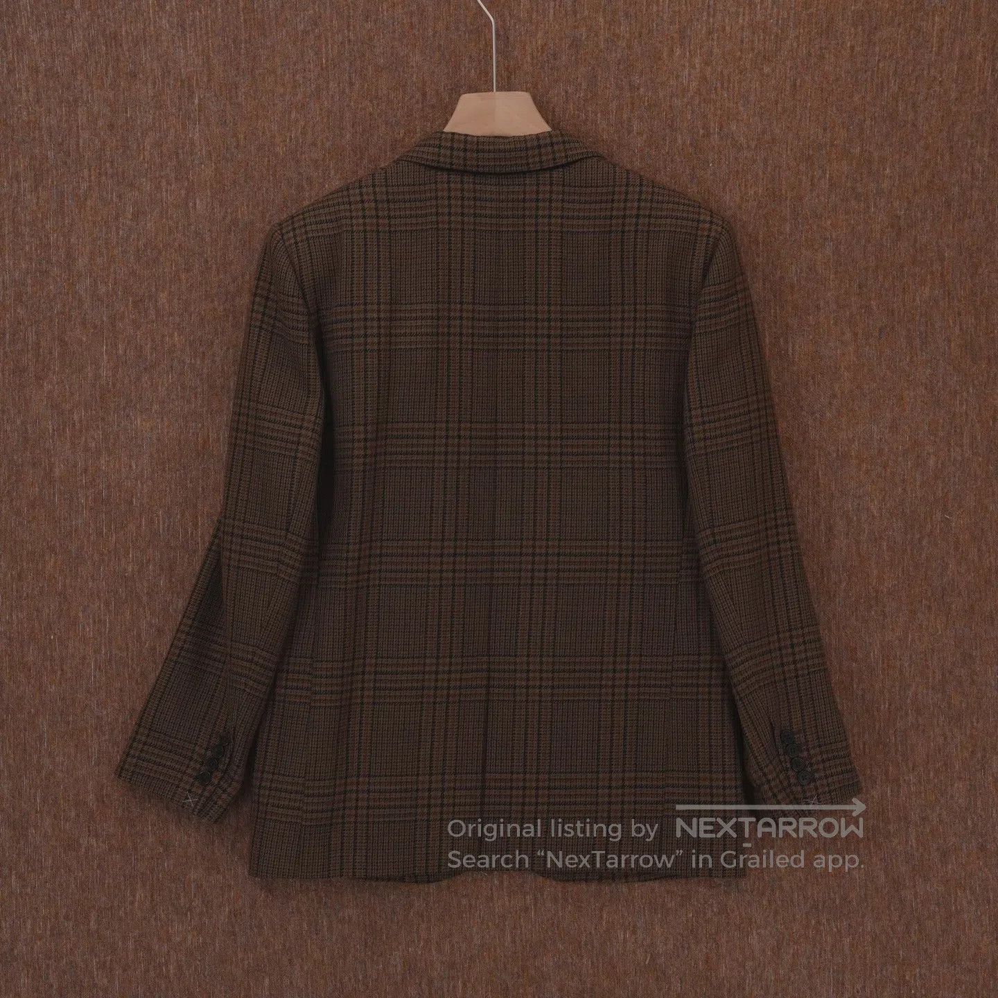 Celine CELINE size42 Classic checkered wool jacket Size L / US 10 / IT 46 - 2 Thumbnail