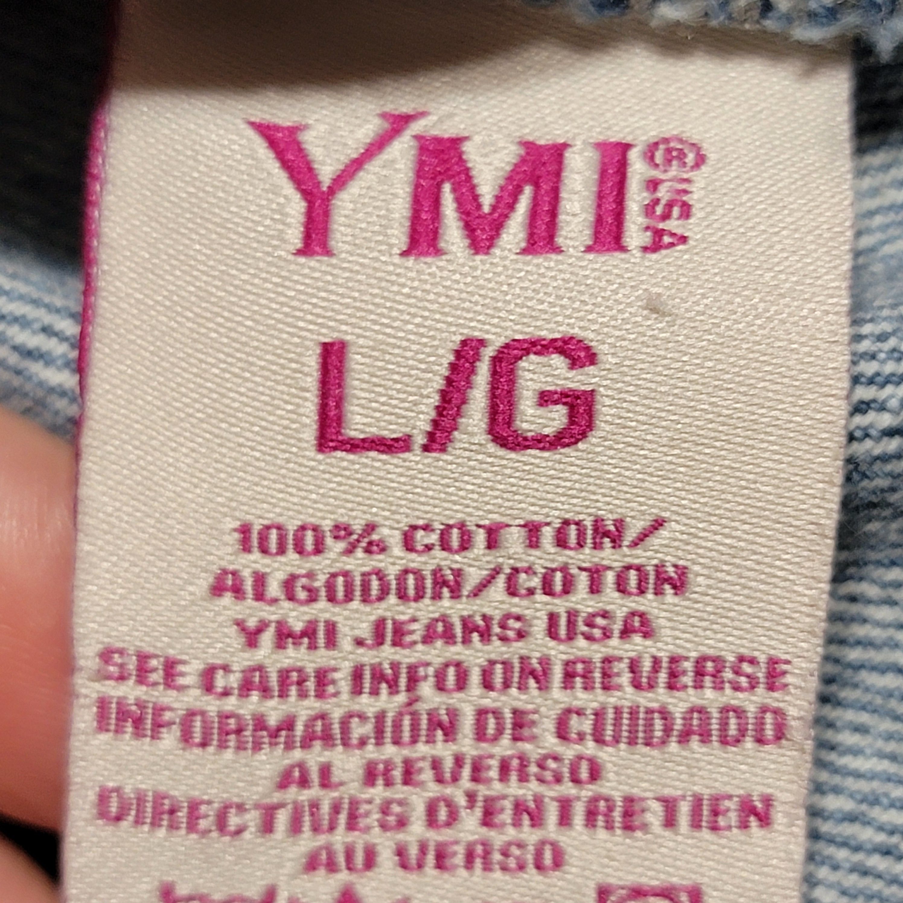Other YMI Jeans Denim Jacket w/ Embroidered Roses - Size Large* Size L / US 10 / IT 46 - 8 Thumbnail