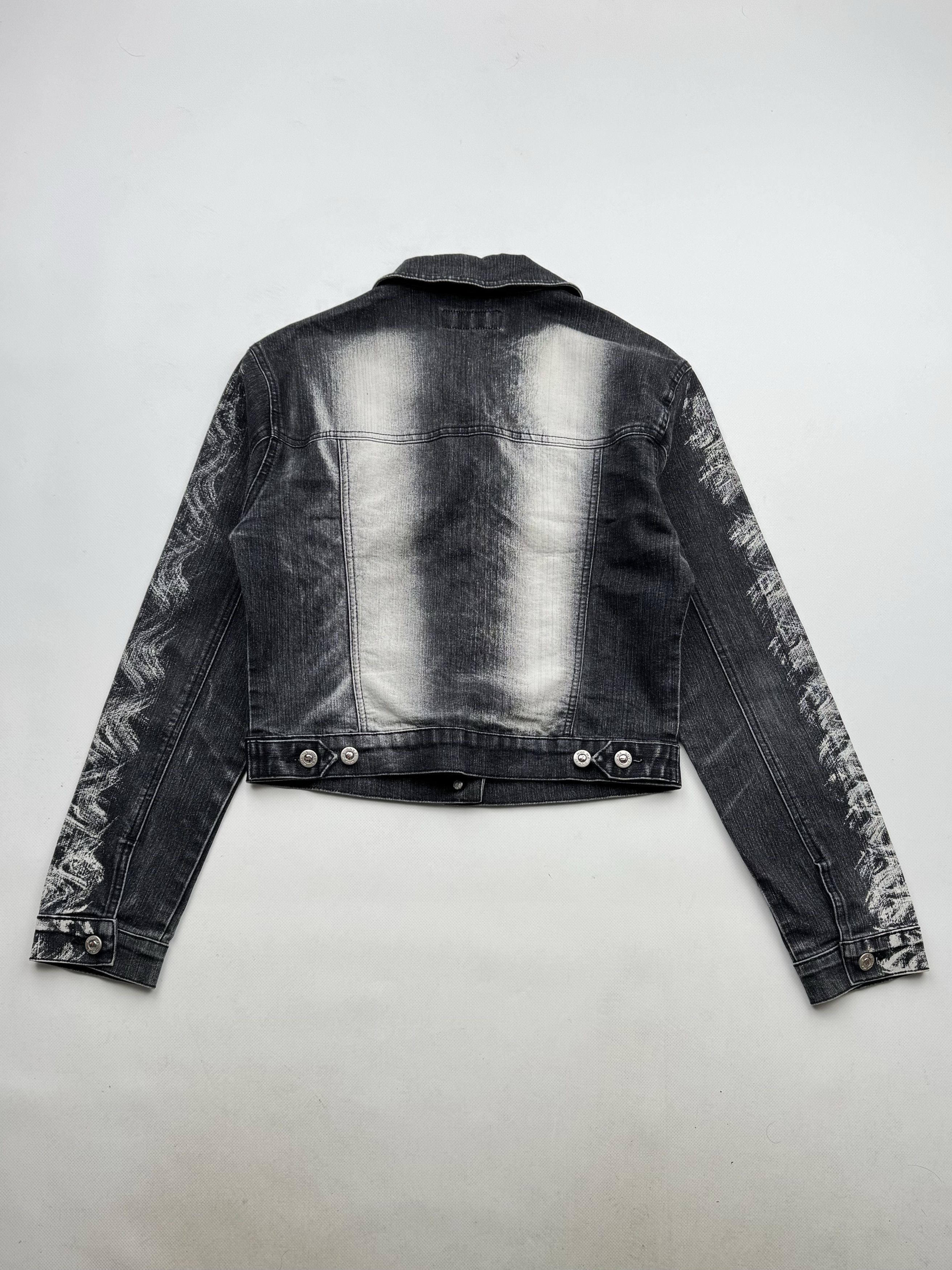 Vintage 90's Faded Cropped Denim Jacket B105(V153)E2 Size M / US 6-8 / IT 42-44 - 5 Thumbnail