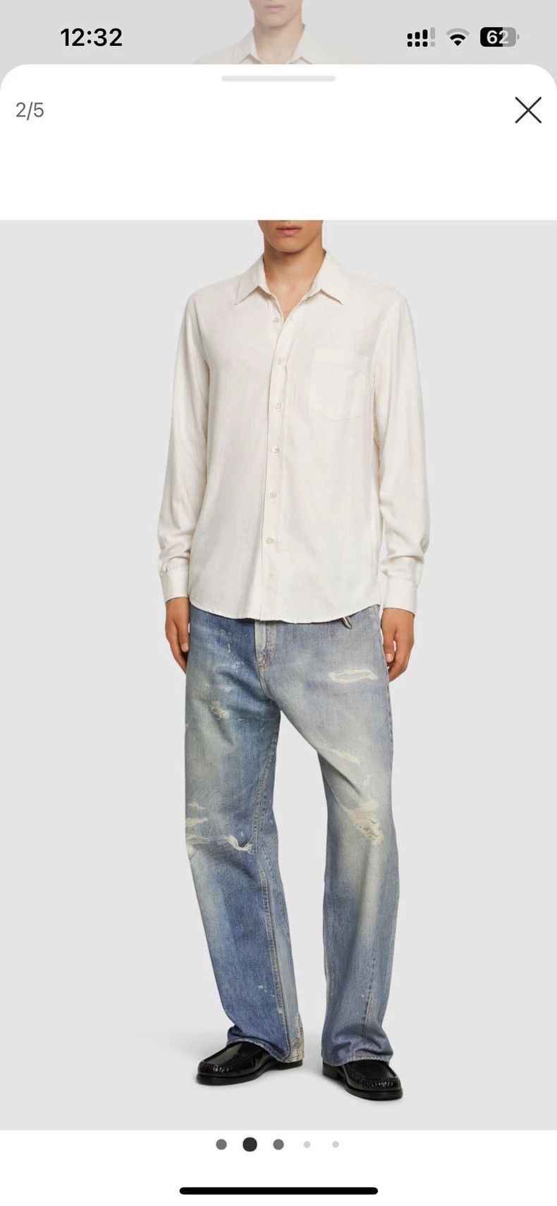 Our Legacy Our Legacy White classic silk shirt Size US L / EU 52-54 / 3 - 1 Thumbnail