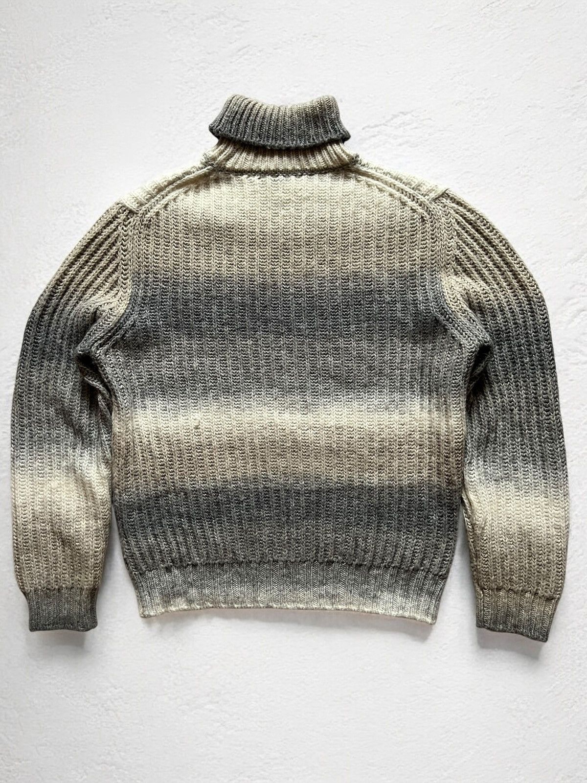 Baldessarini × Vintage BALDESSARINI HEAVY KNIT WOOL SWEATER TURTLENECK MULTICOLOUR Size US L / EU 52-54 / 3 - 3 Thumbnail