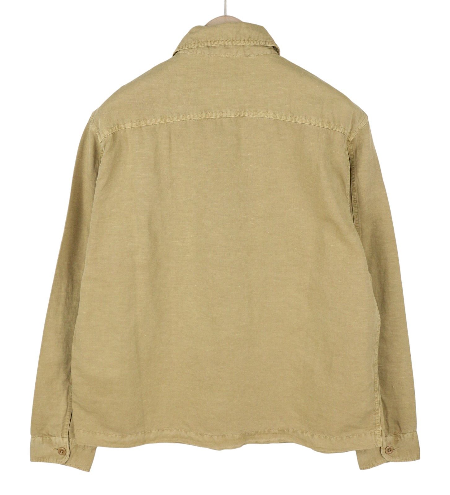 Gant GMNT DYED OVERSHIRT L Beige Linen Blend Button 87521 Size US L / EU 52-54 / 3 - 2 Thumbnail