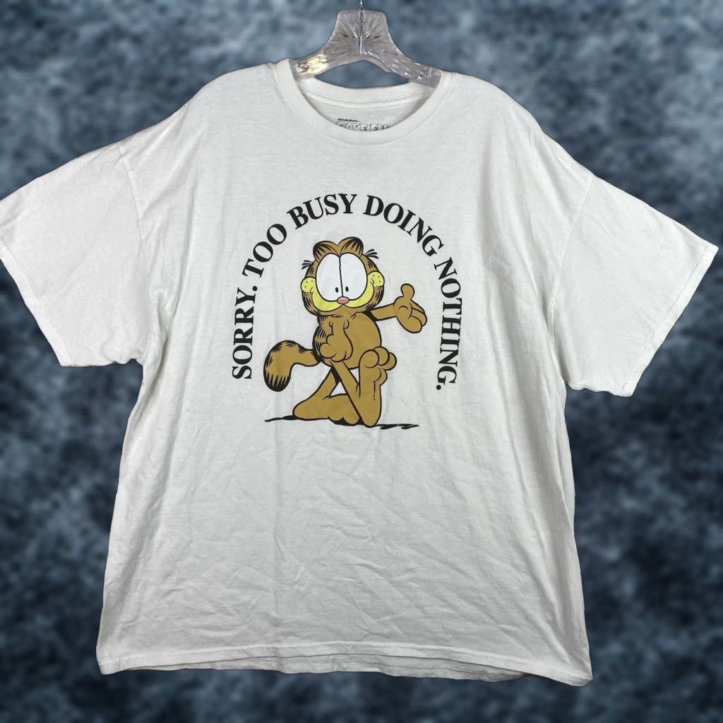 Nickelodeon Nickelodeon Garfield T-Shirt XXL White Cotton 2XL Short Sleeve Round Neck Cartoon 2022 Vintage? No (Use original). Size US XXL / EU 58 / 5 - 1 Thumbnail