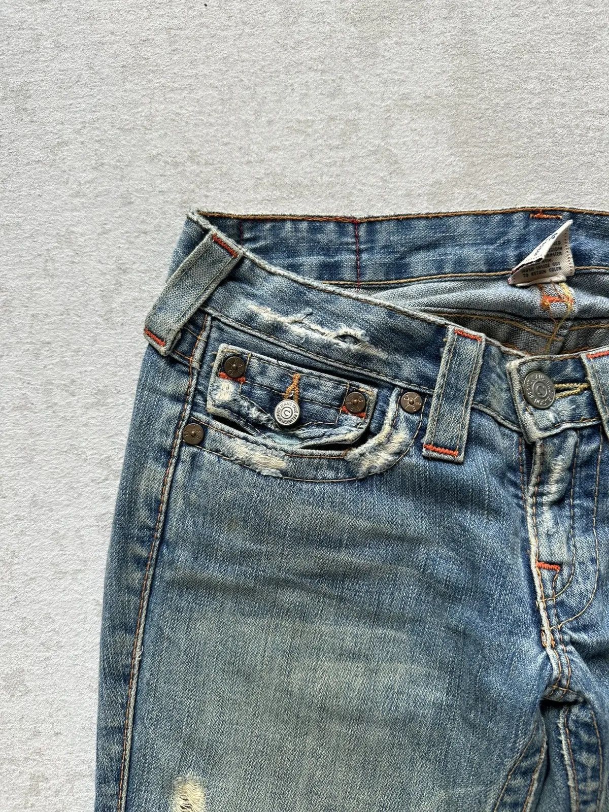 True Religion FLARED 🔥Vintage TRUE RELIGION Jean JOEY Ripped Denim Pants Size US 29 - 3 Thumbnail