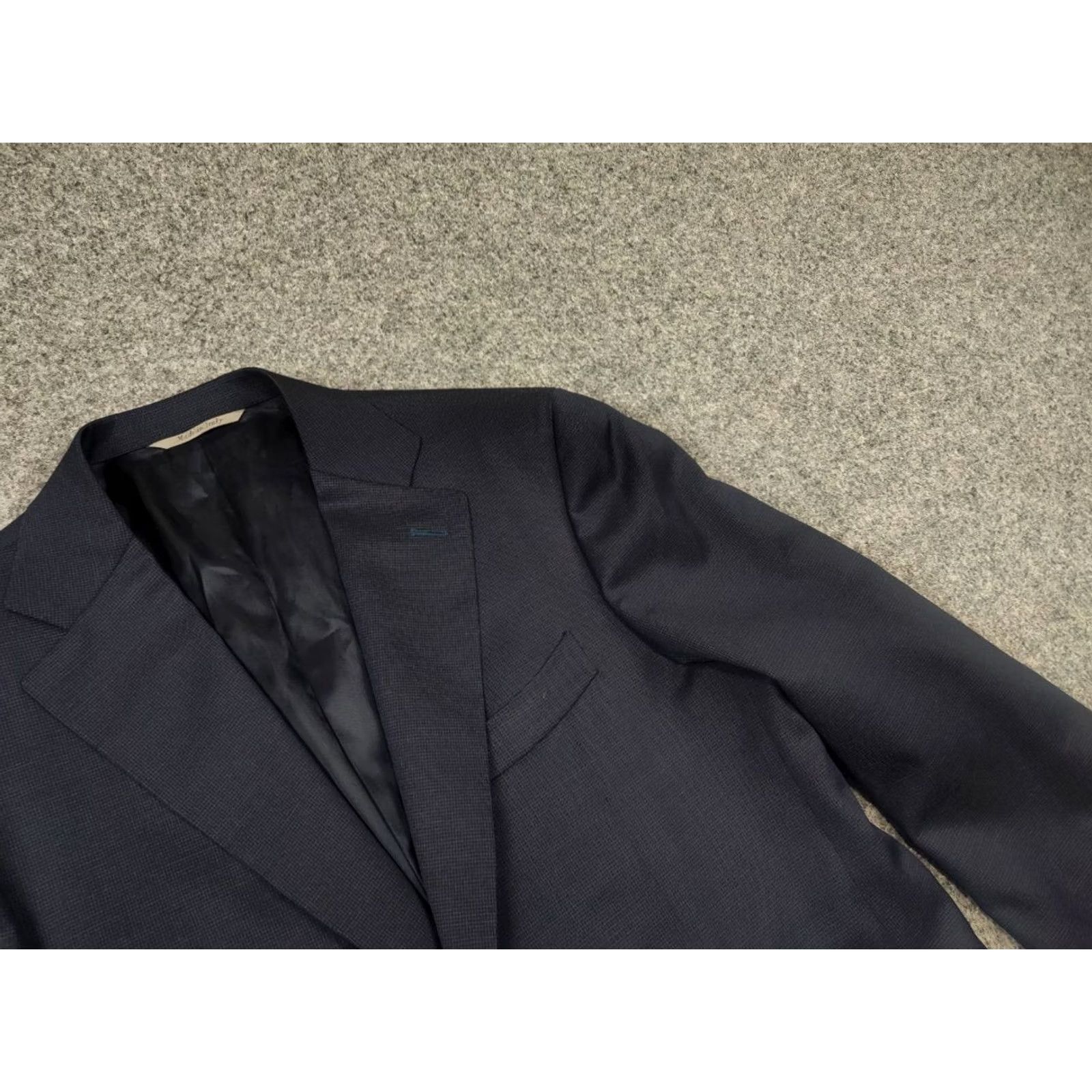 Canali VINTAGE Canali Italy Design 15280 Modern Fit 2 button Business Classic Suit Dark Blue Wool Size 50R - 4 Thumbnail