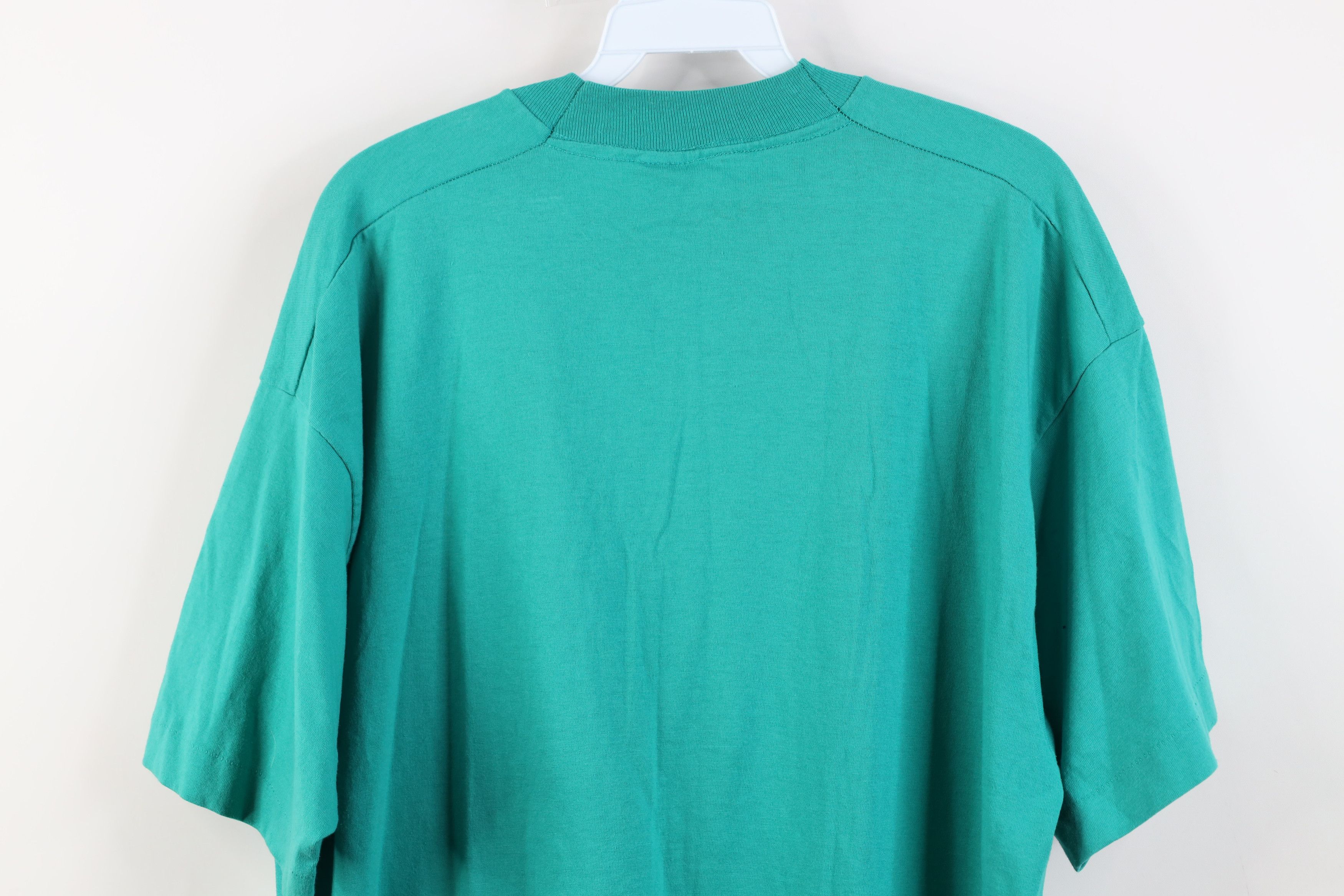 Vintage Vintage 90s Streetwear Pocket Short Sleeve T-Shirt Teal USA Size US XL / EU 56 / 4 - 11 Thumbnail