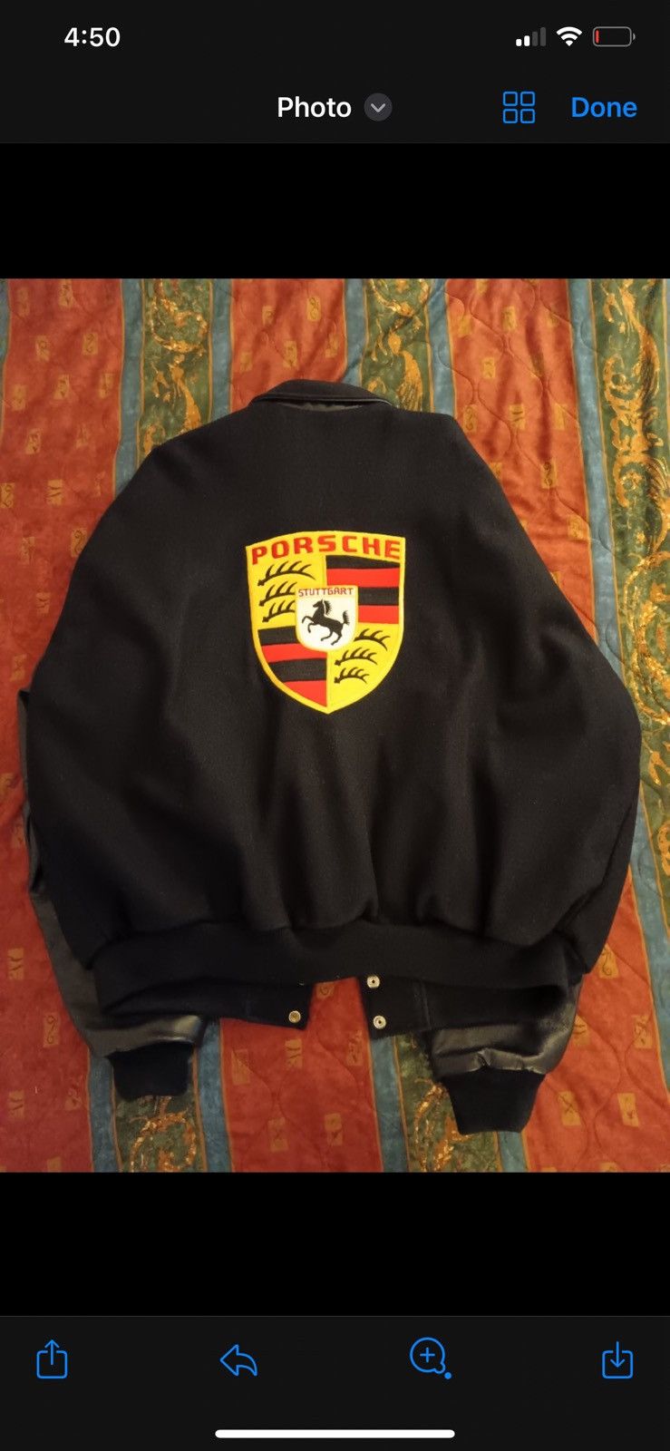 Image of Vintage Porsche Jacket in Black, Men's (Size 2XL)