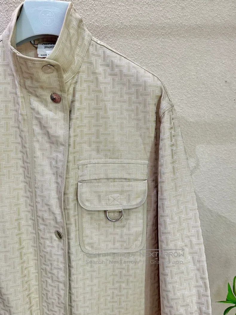 Hermes Hermes Letter H Printed Long Trench Coat Size XXS / US 00 / IT 34 - 3 Thumbnail
