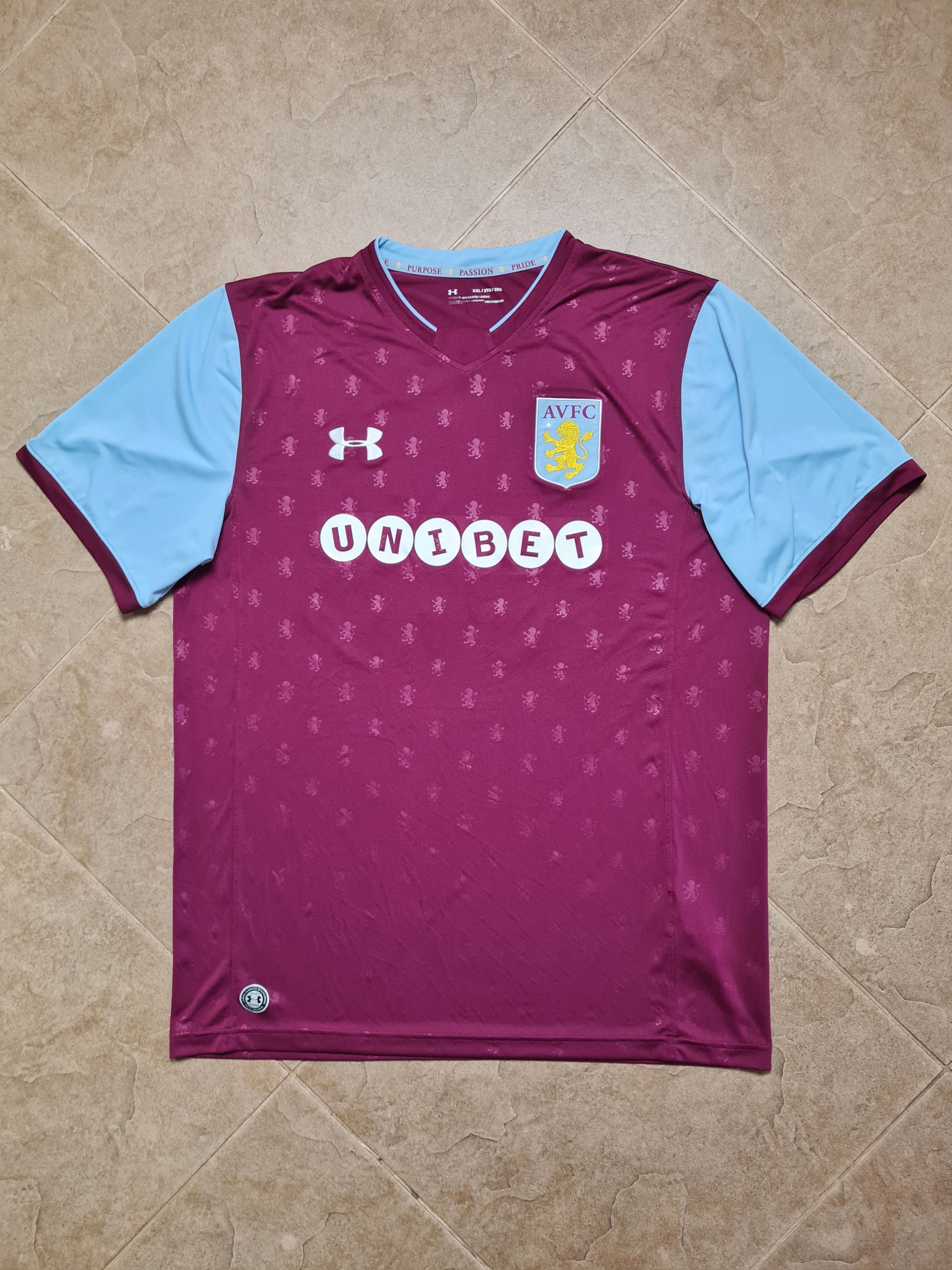 Under Armour Aston Villa Football shirt 2017 Soccer Trikot Under Armour Size US XXL / EU 58 / 5 - 1 Thumbnail