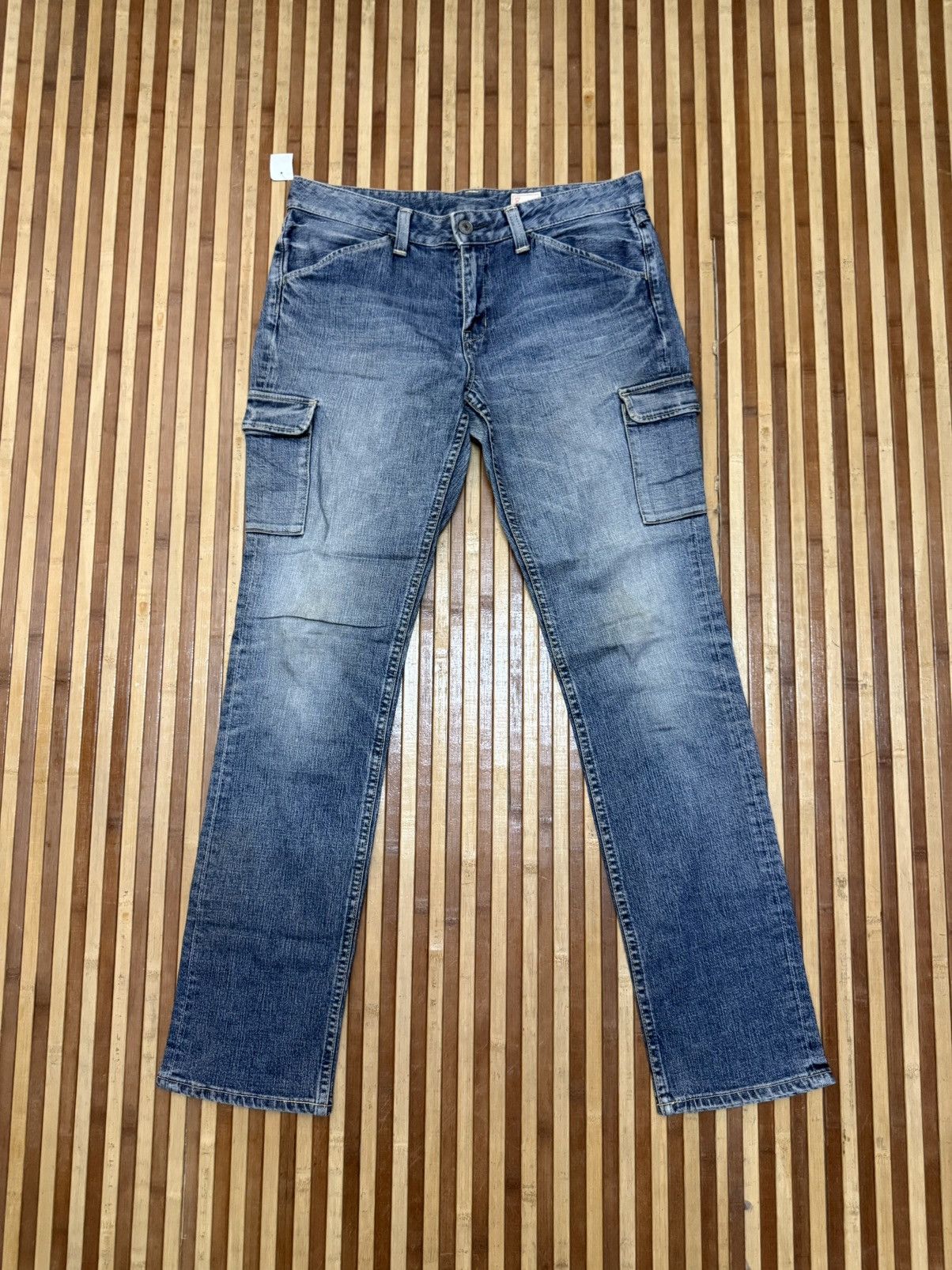 Japanese Brand Vintage Brappers Denim Cargo Pants Big Pockets Streetwear Size US 30 / EU 46 - 5 Thumbnail