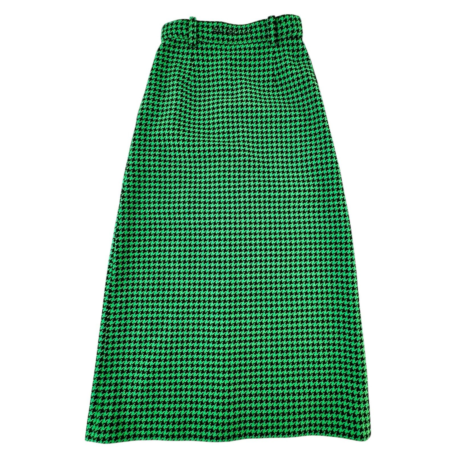 Balenciaga Balenciaga Houndstooth Wool Skirt Size 24" / US 00 / IT 34 - 2 Thumbnail