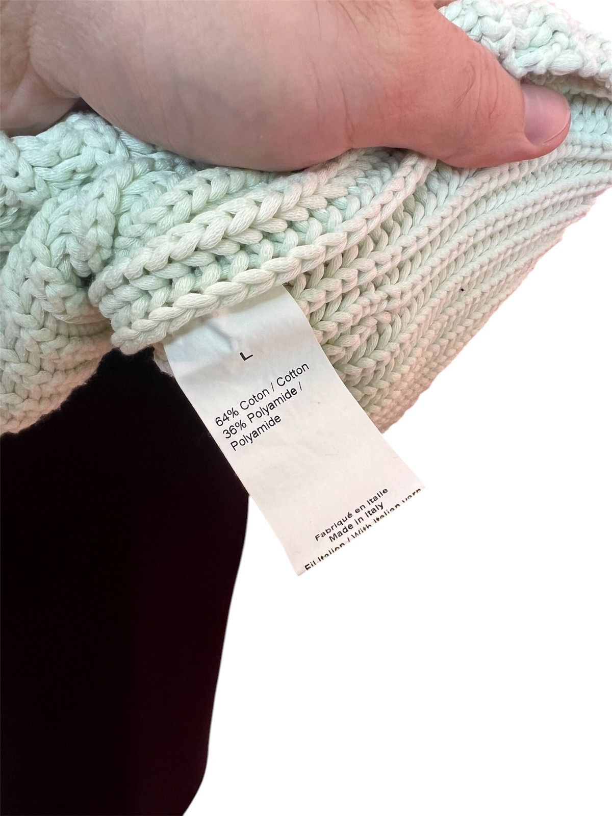 Sonia Rykiel Sonia Rykiel women's hard knit vest oversized green sweater Size L / US 10 / IT 46 - 4 Thumbnail