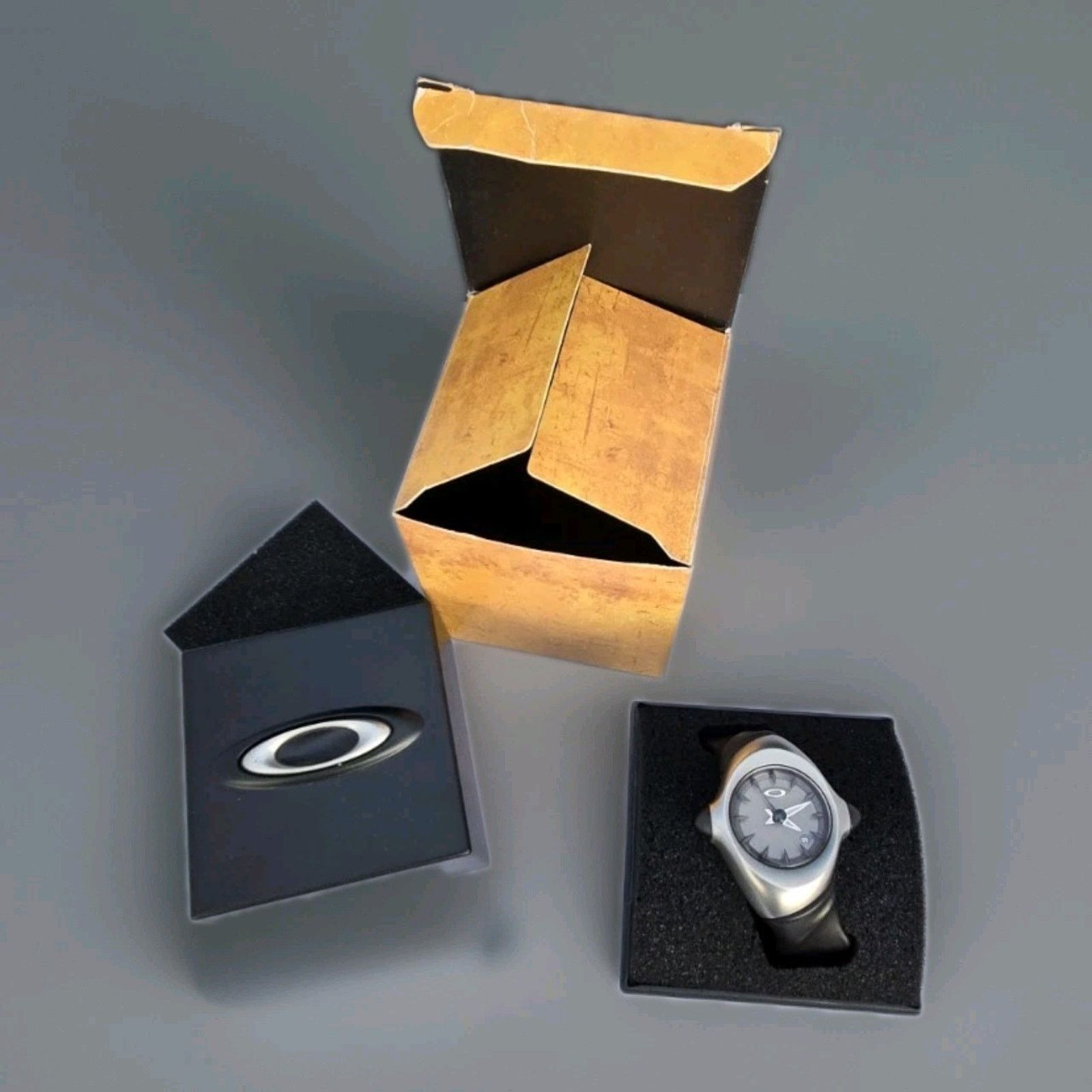 Oakley Vintage Oakley 1.0 Bullet Crush Watch Black Y2K Silver Face Size 30 - 3 Thumbnail