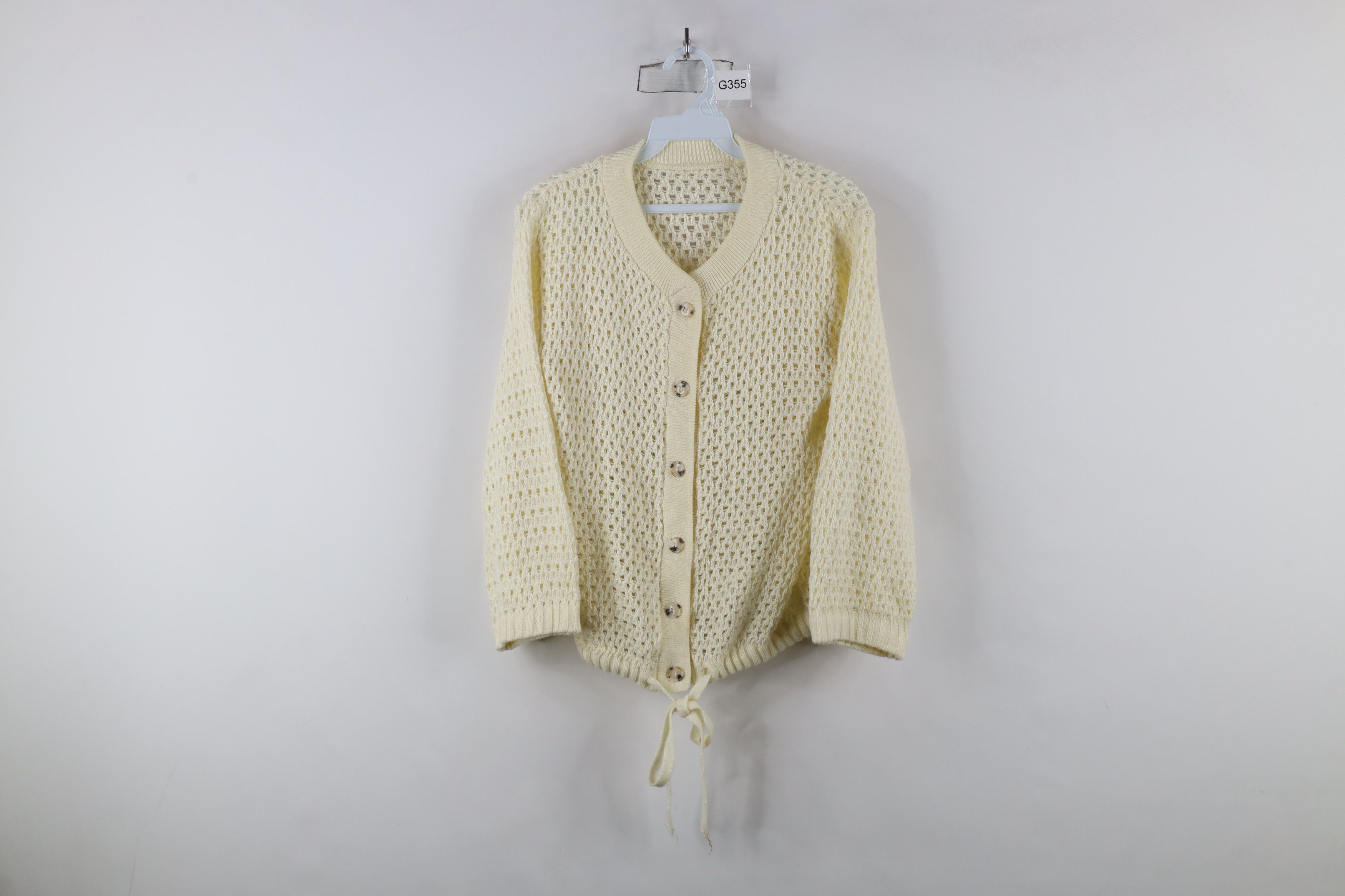Vintage Vintage 60s 70s Rockabilly Crochet Knit Cardigan Sweater Size S / US 4 / IT 40 - 1 Thumbnail