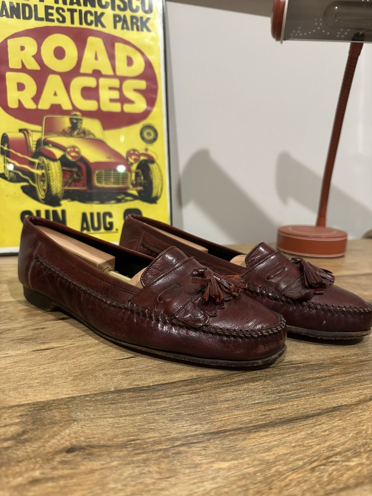 Footjoy Vintage Footjoy Italian Leather Tassel Loafers 9.5 M Size US 9.5 / EU 42-43 - 1 Thumbnail