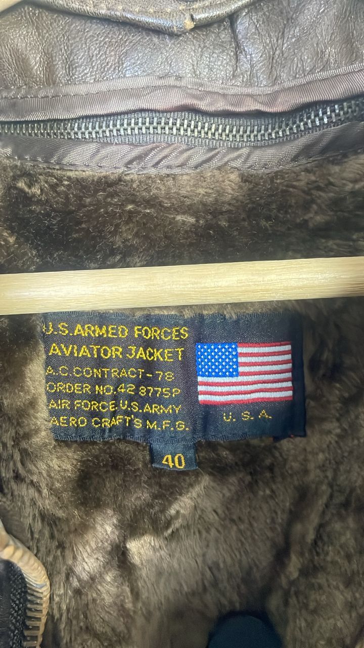 Designer Vintage U.S ARMED FORCES AVIATOR JACKET Size US L / EU 52-54 / 3 - 5 Thumbnail