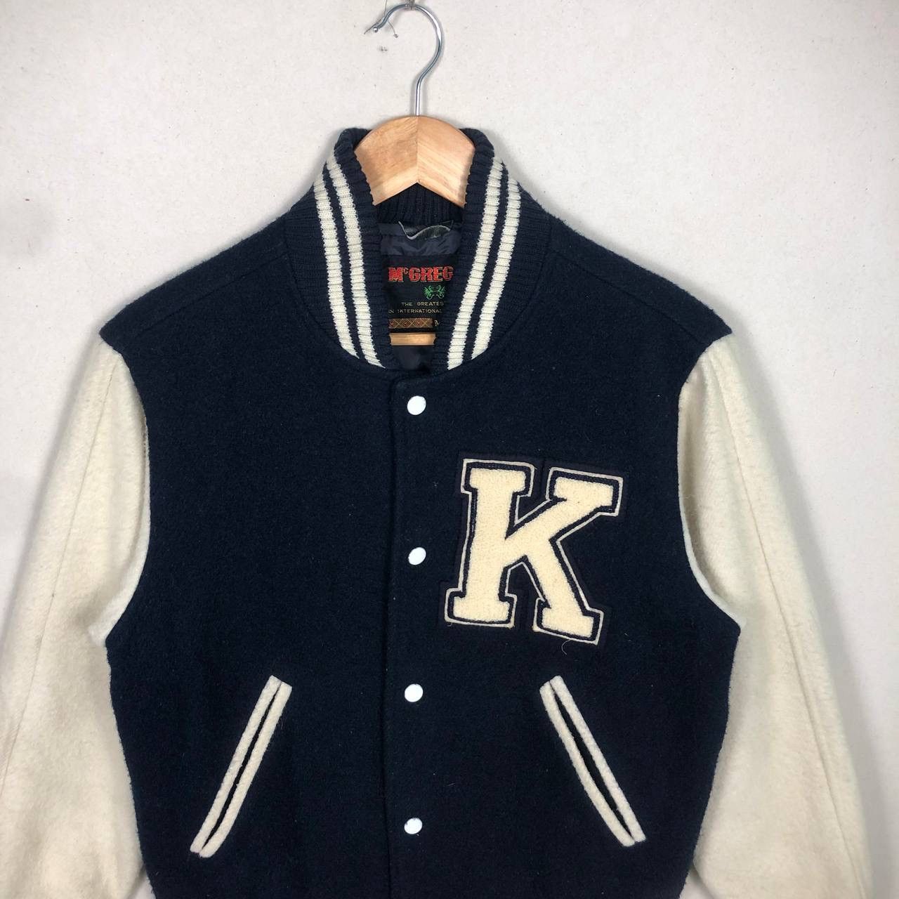 McGregor × Vintage Vintage 90s McGregor Wool Leather Varsity Stadium Jacket Size US M / EU 48-50 / 2 - 3 Thumbnail