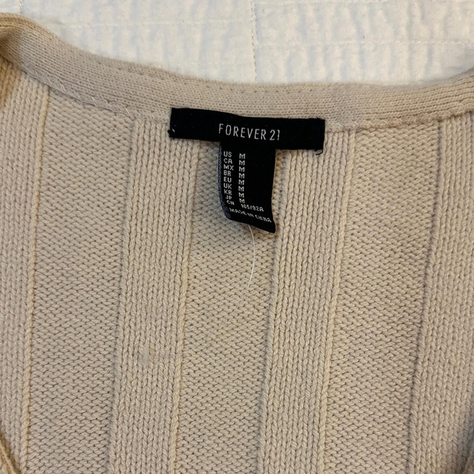 Forever 21 Forever 21 Knit Balletcore Medium Cropped Sweater Camel Size M / US 6-8 / IT 42-44 - 3 Thumbnail