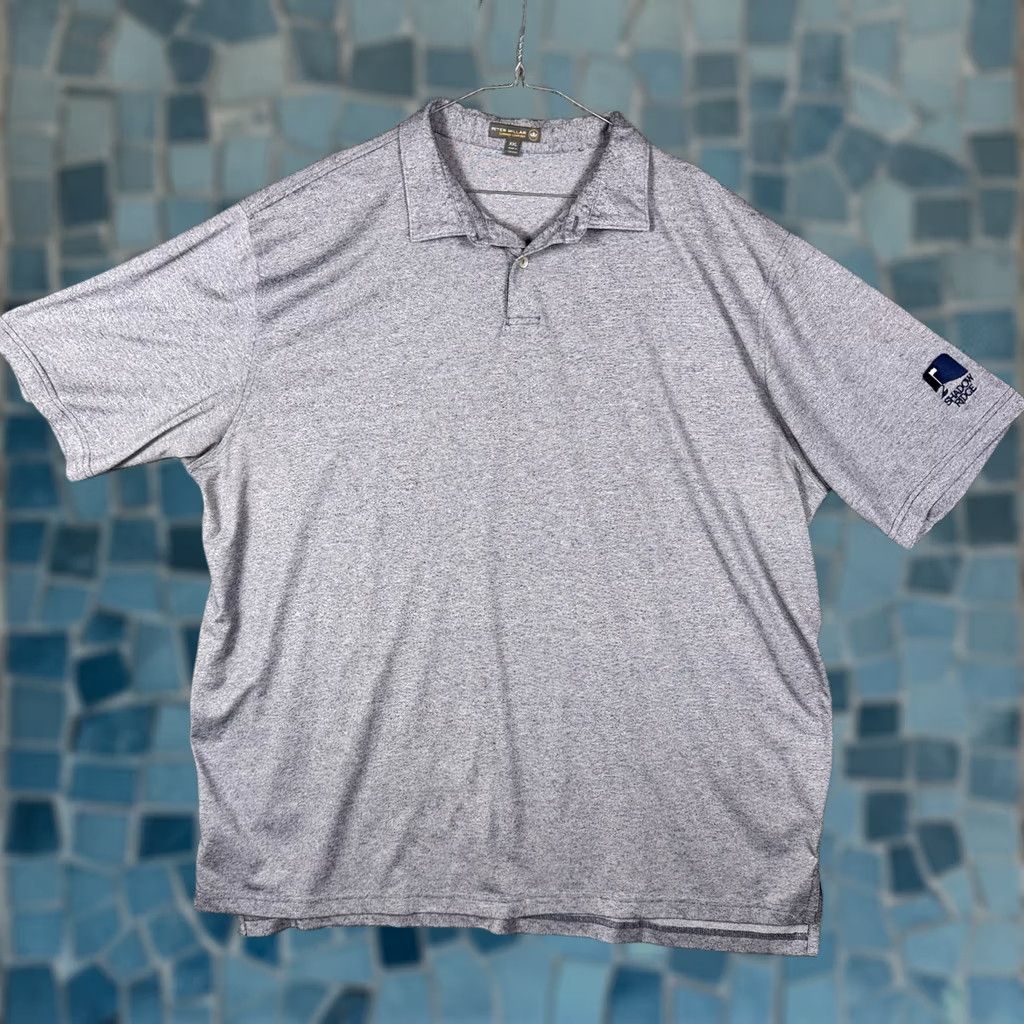 Peter Millar Peter Millar Summer Comfort Polo Men 2XL Crown Crafted Sport Performance Heather Polo Short Sleeve Blue Sports Mens Size US XXL / EU 58 / 5 - 1 Thumbnail