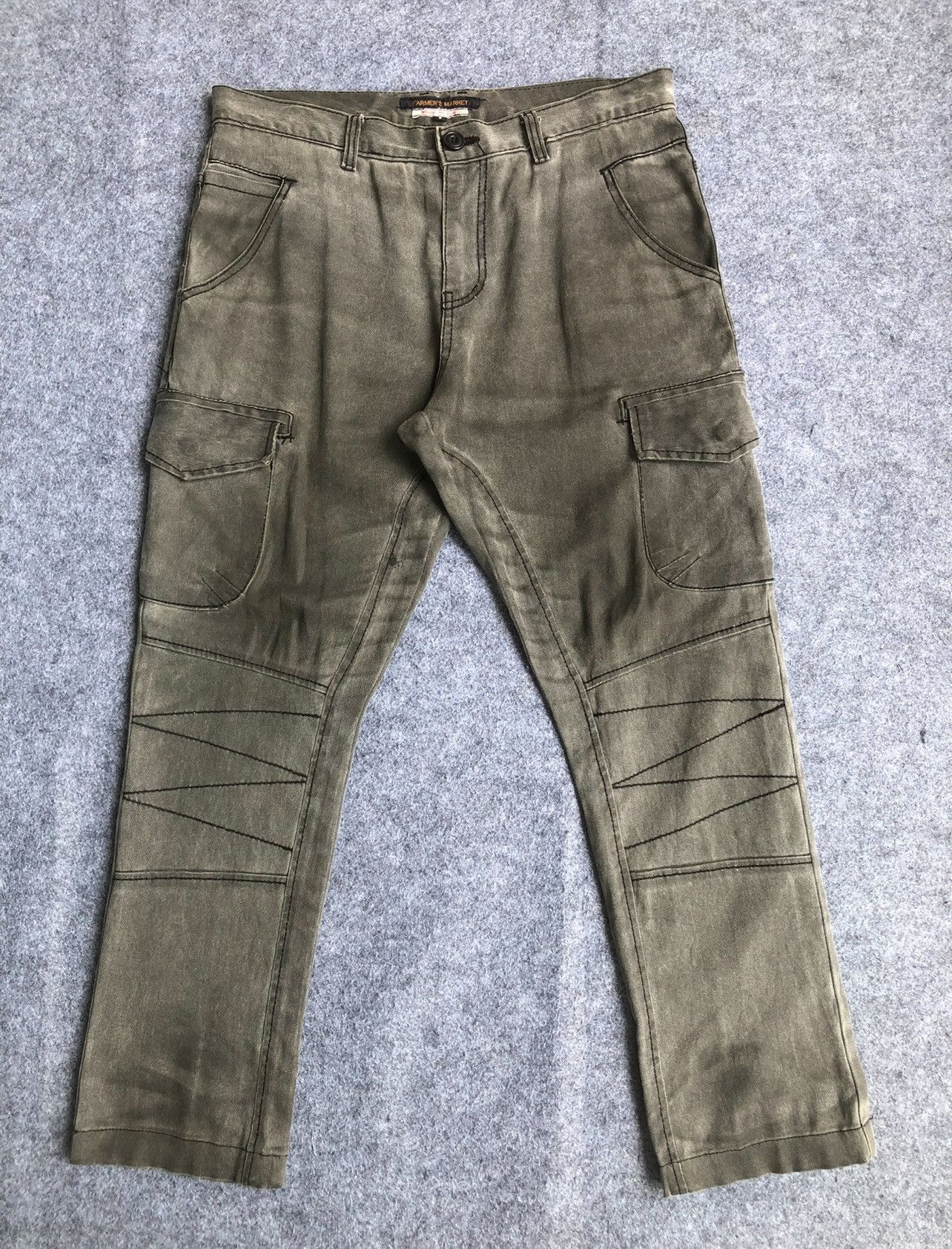 Japanese Brand Rare🔥Vtg Farmers Market Cargo Jeans Pants Multipocket Size US 35 - 1 Thumbnail