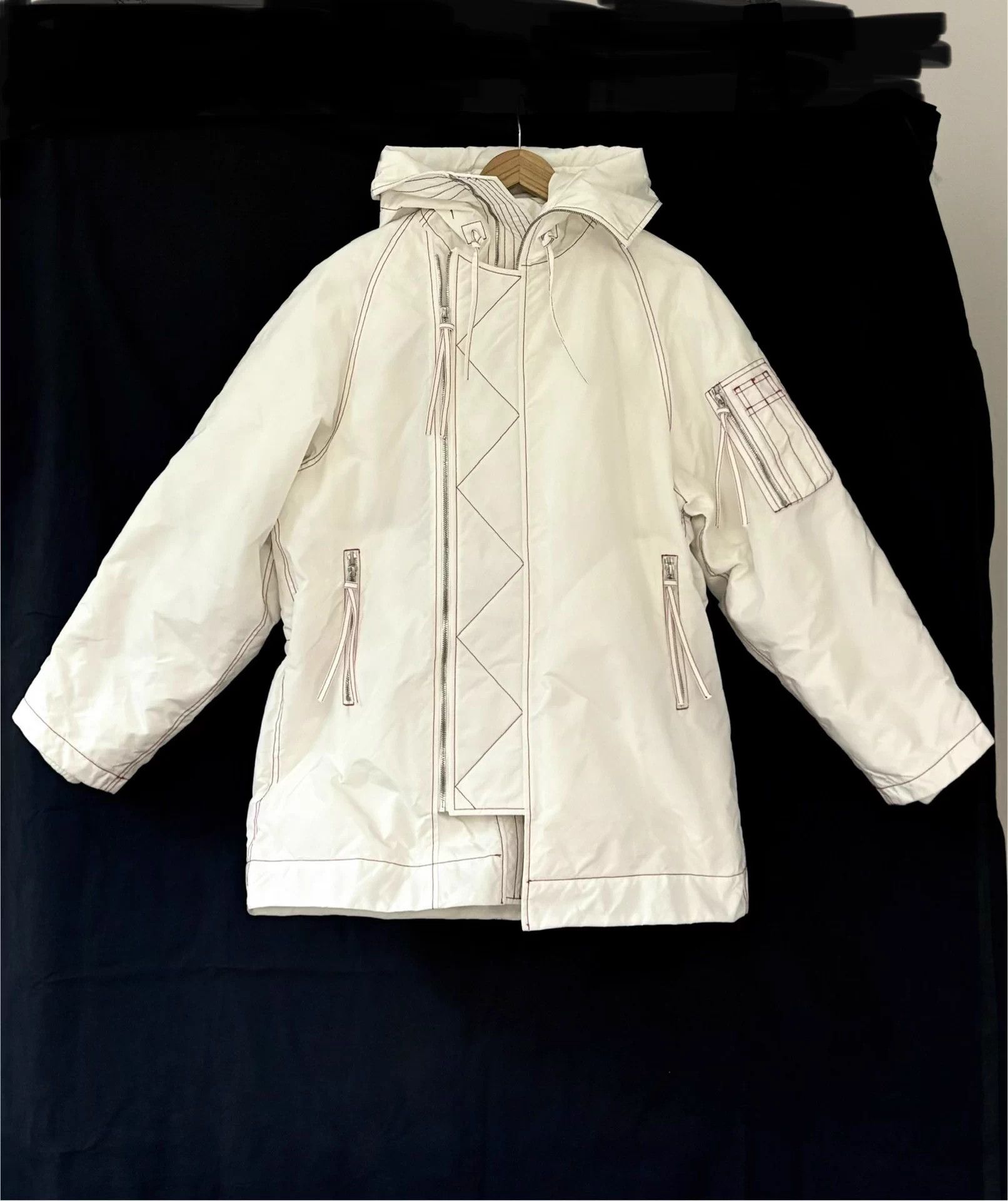 KANGHYUK Kanghyuk Men's White Relaxed Parka S Airbag Nylon Down Coat Size US S / EU 44-46 / 1 - 1 Thumbnail