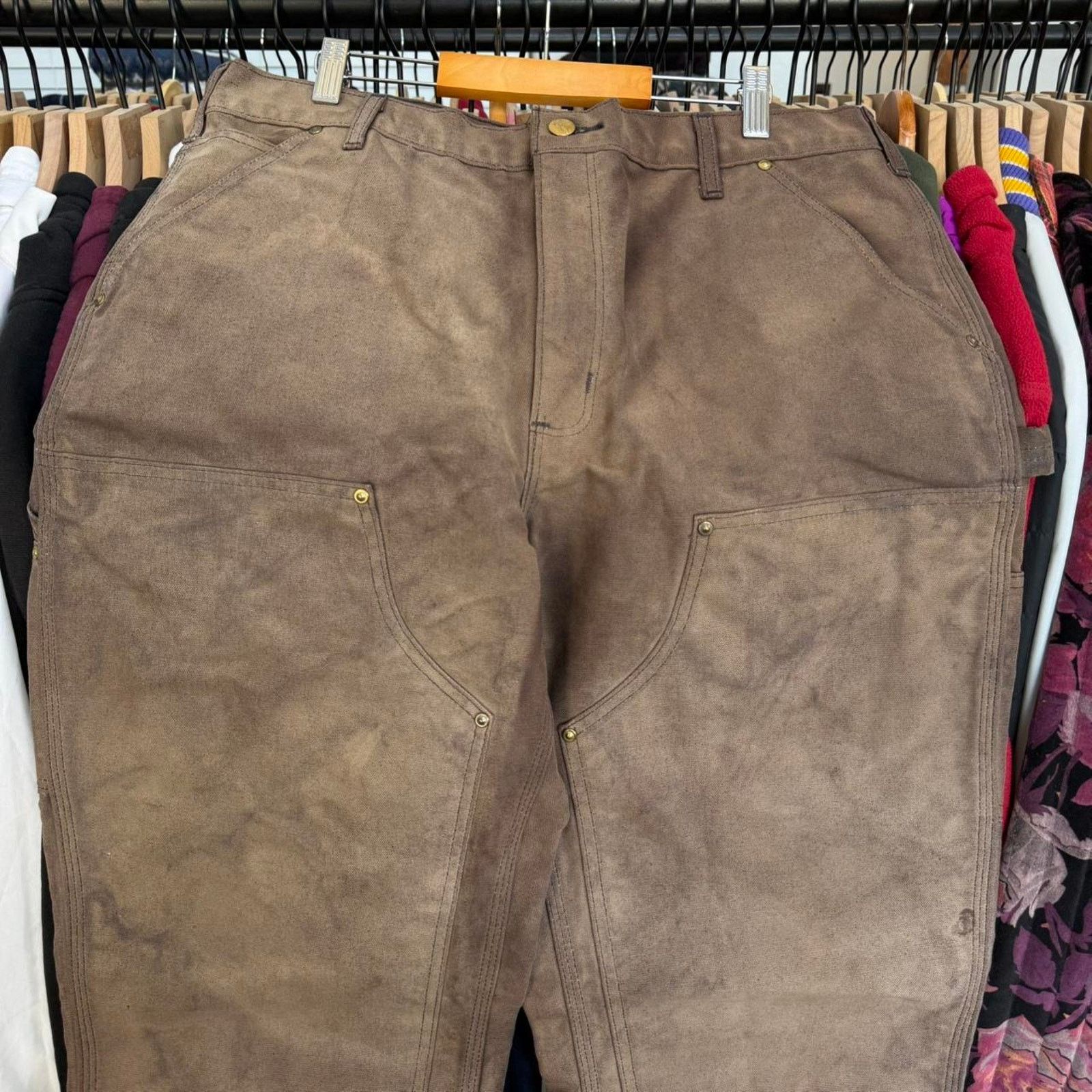 Carhartt Carhartt Double Knee Super Faded Baggy Workwear Pants Size US 35 - 2 Thumbnail
