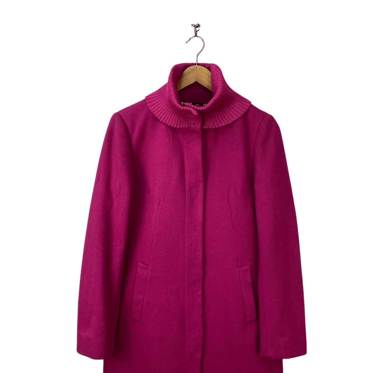 Dolce & Gabbana VINTAGE DOLCE&GABBANA ARCHIVE FUCHSIA BOILED WOOL SWING COAT Size S / US 4 / IT 40 - 3 Thumbnail