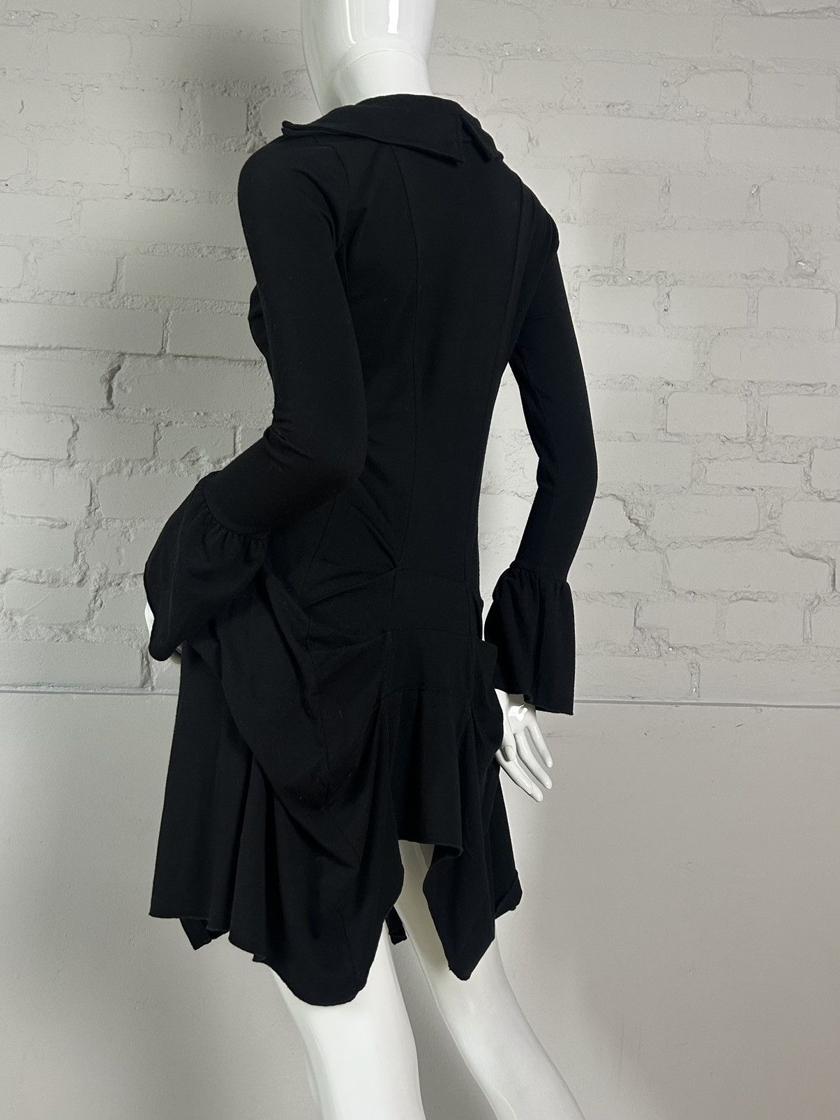 Vintage Italian black draped tunic dress Size S / US 4 / IT 40 - 5 Thumbnail