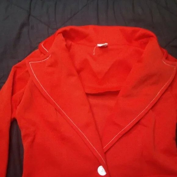 Vintage Vintage Polyester Blazer Jacket Shirt Dagger Collar Size M / US 6-8 / IT 42-44 - 1 Thumbnail