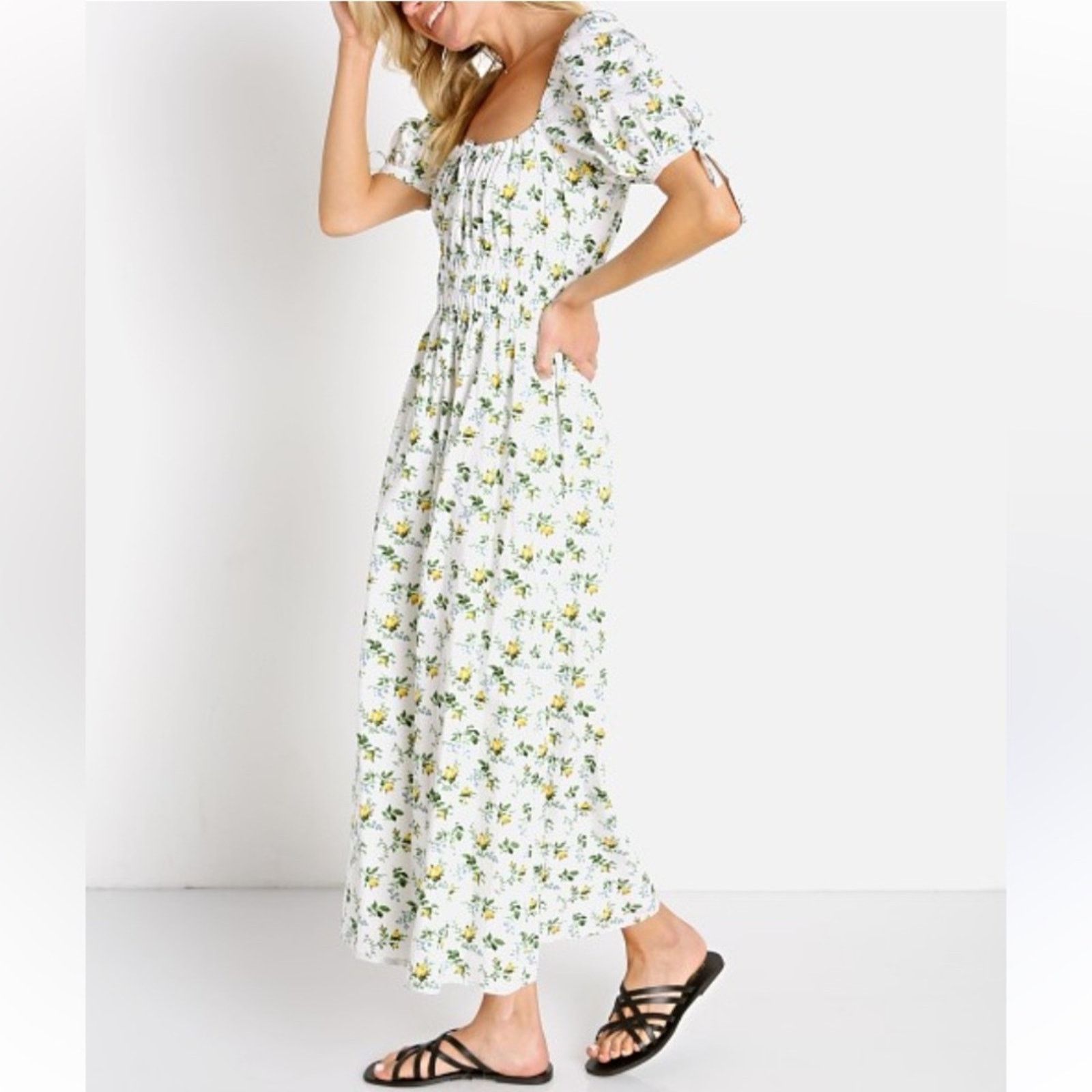 FAITHFULL $219 Faithfull the Brand Flora Midi Dress Bendita Floral S Size S / US 4 / IT 40 - 10 Thumbnail