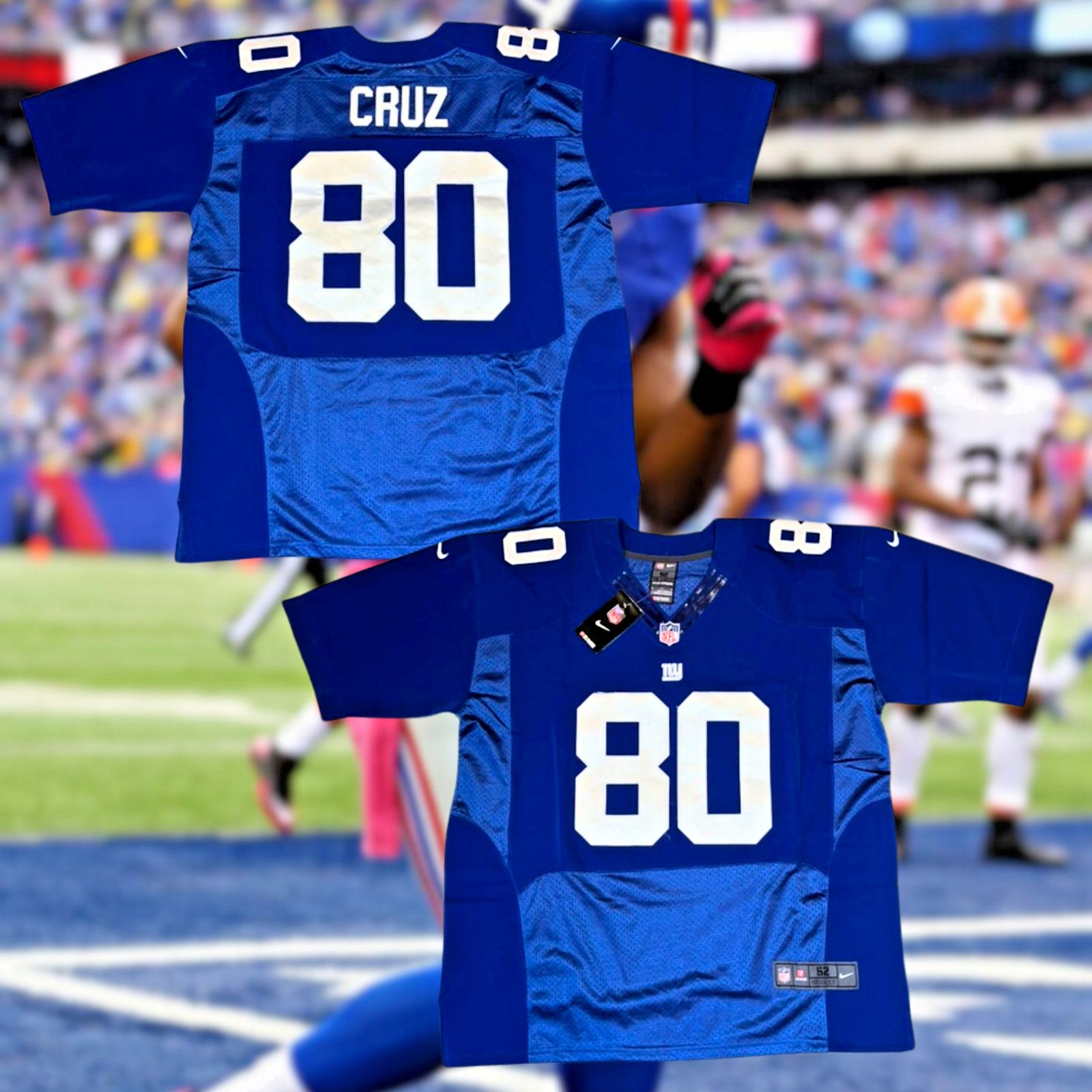 Nike New York Giants Victor Cruz Nike Elite Jersey 52 2XL NFL Size US XXL / EU 58 / 5 - 1 Thumbnail