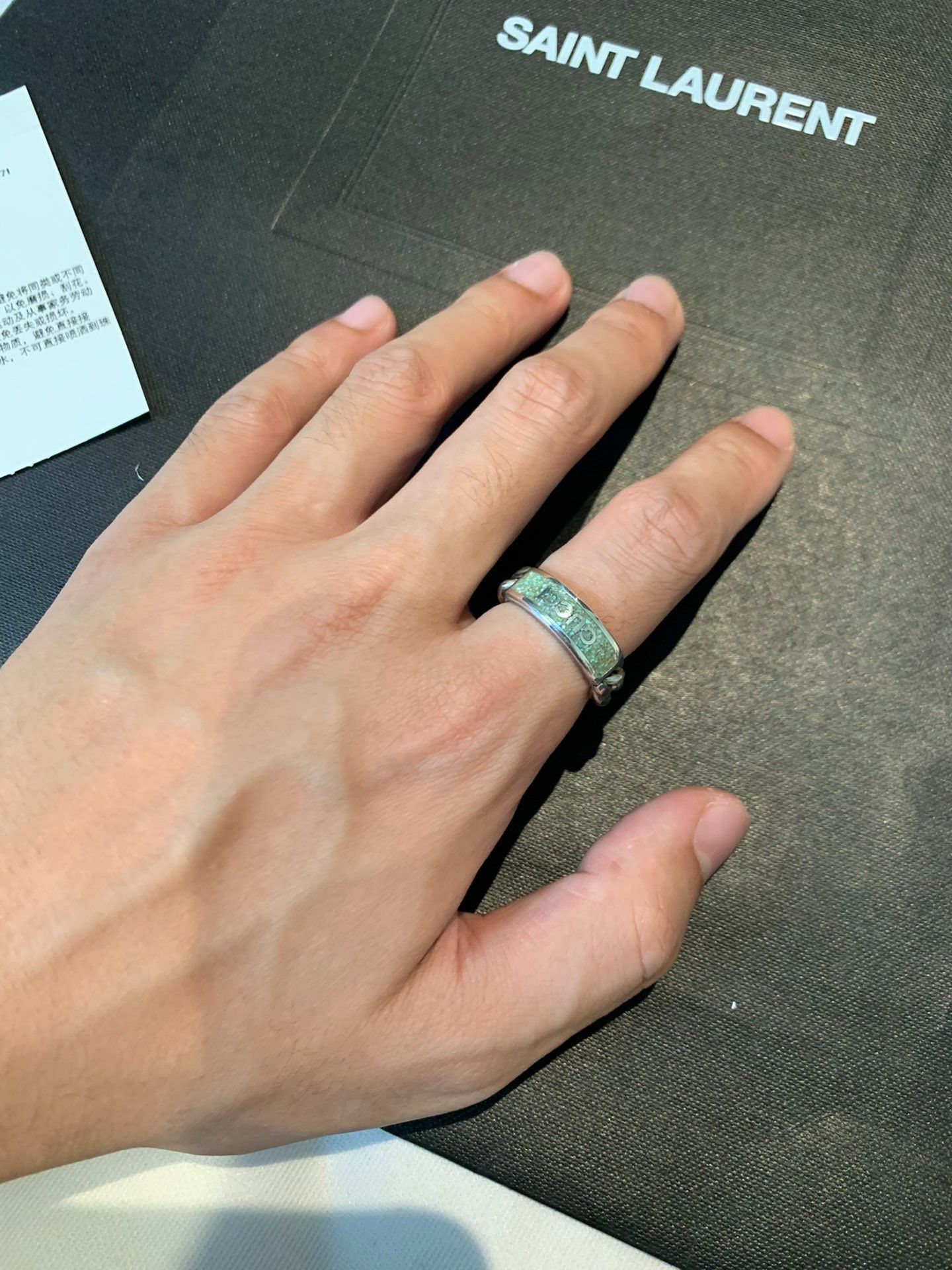 Gucci Gucci Brand New Enamel Chain Ring Size ONE SIZE - 6 Thumbnail