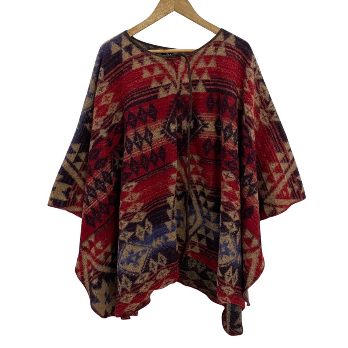 Japanese Brand Vintage Rule Ardites Aztex Navajo Art Knit Italian Ponchos Size ONE SIZE - 1 Thumbnail