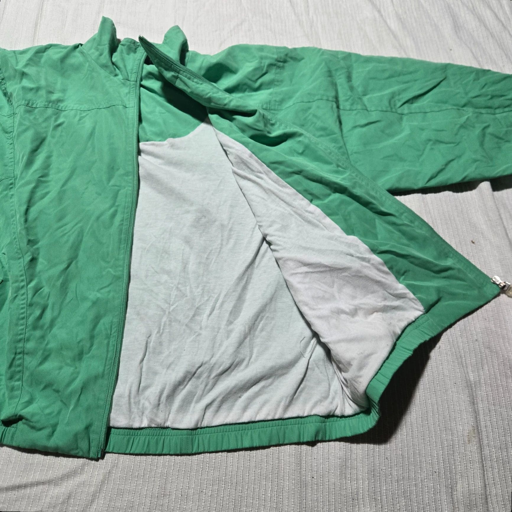 Vintage Koret Solid Green Zip Up Glam Jacket Coat Adult Women's XL Green Rocker Jacket Size XL / US 12-14 / IT 48-50 - 2 Thumbnail