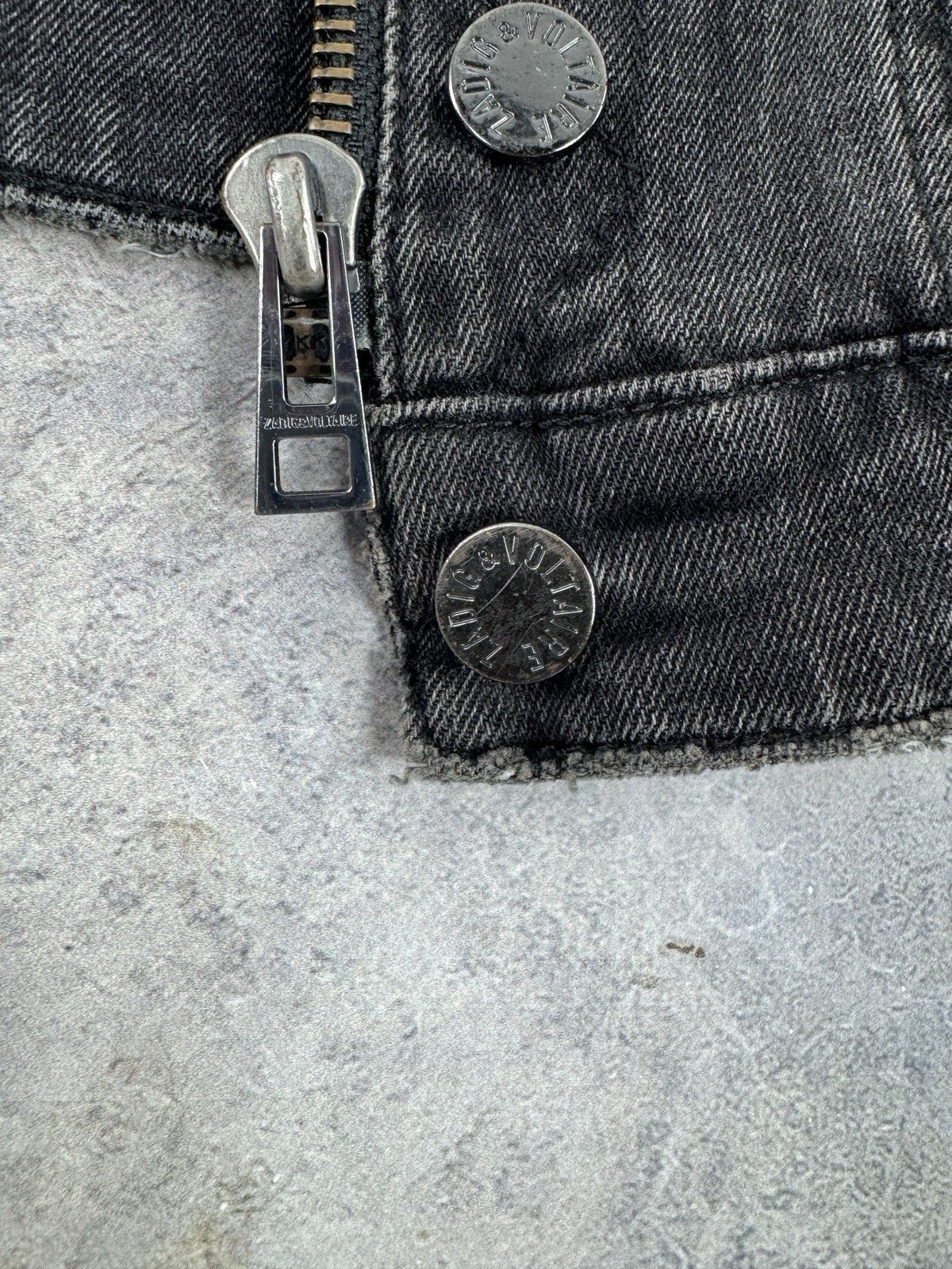 Zadig & Voltaire Zadig & Voltaire Kioky Distressed Denim Women’s Black Jacket Size XS / US 0-2 / IT 36-38 - 5 Thumbnail