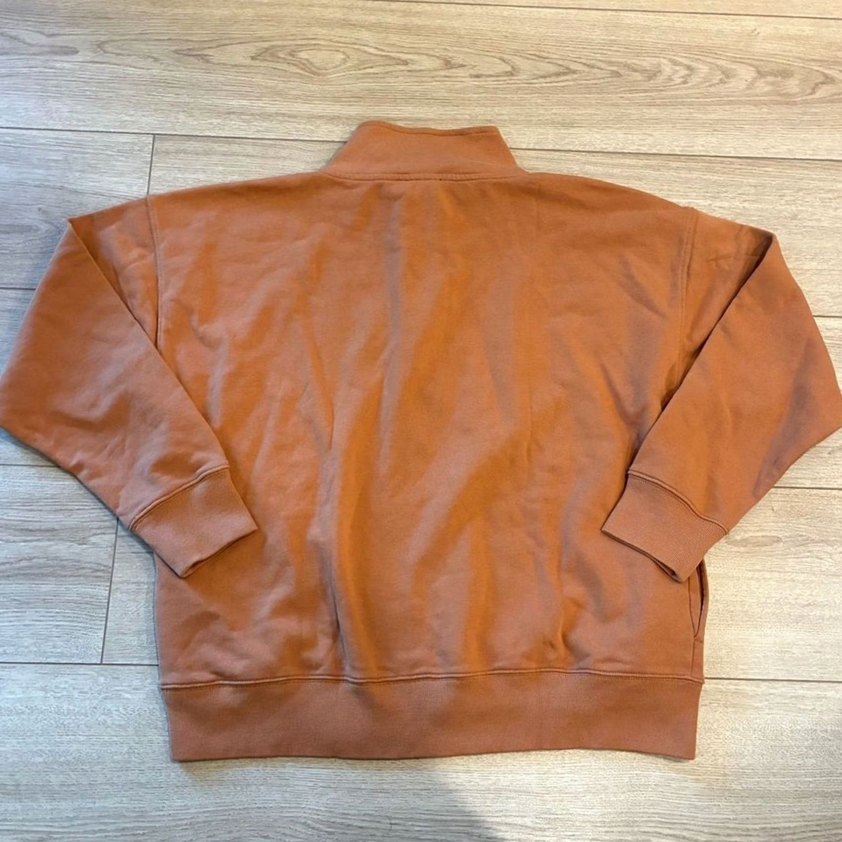 J.Crew NWT J. Crew Sweatshirt Women’s University Terry Half Zip Orange Size M Size M / US 6-8 / IT 42-44 - 5 Thumbnail